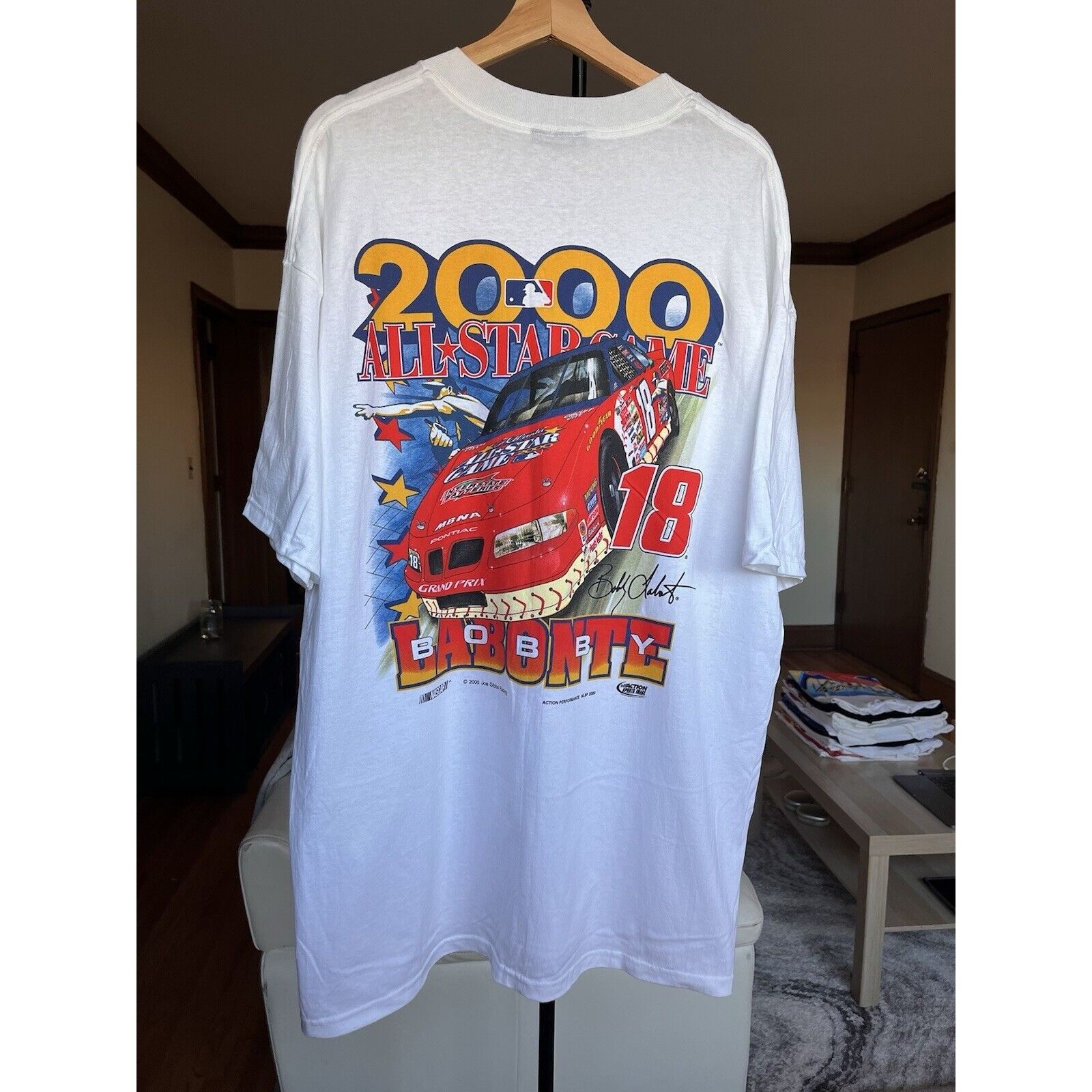 NASCAR VINTAGE NASCAR BOBBY LABONTE 18 RACING ALL STAR WEEK T SHIRT Size US XL / EU 56 / 4 - 2 Thumbnail