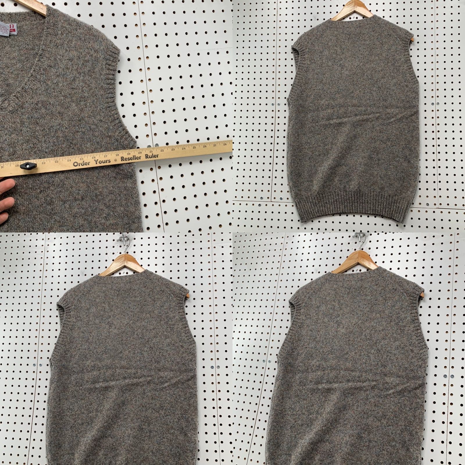 Vintage VINTAGE Classic Directions Sweater Vest Mens M Brown 100% Shetland Knit V-Neck Sleeveless Cardigan Size US M / EU 48-50 / 2 - 8 Thumbnail