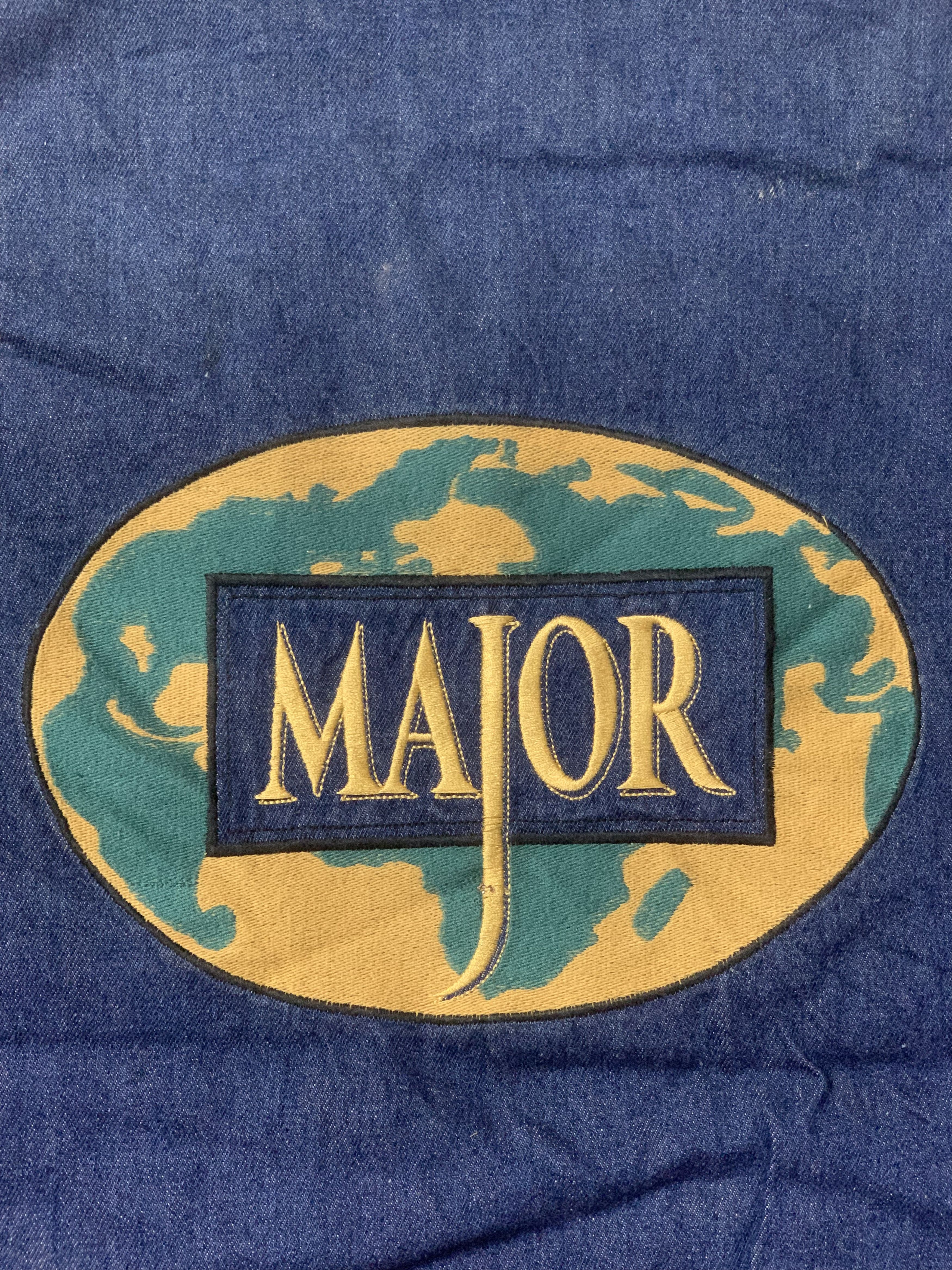 Japanese Brand × Vintage Rare Design Vintage Major Denim Sherpa Jackets Size US L / EU 52-54 / 3 - 7 Thumbnail