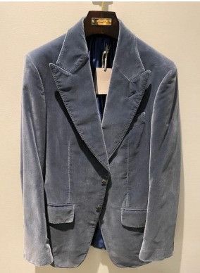 Tom Ford o1w1db10125 JLAP02 Velvet Atticus Jacket in Blue Size US M / EU 48-50 / 2 - 1 Thumbnail
