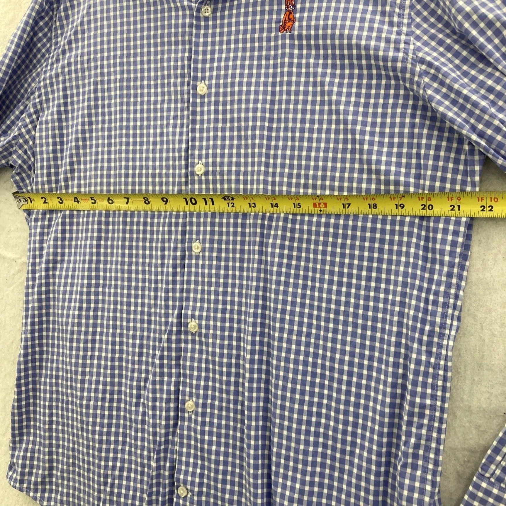 Peter Millar Peter Millar Button-Up Shirt Mens Size Large Blue Plaid Long Sleeve Size US L / EU 52-54 / 3 - 3 Thumbnail