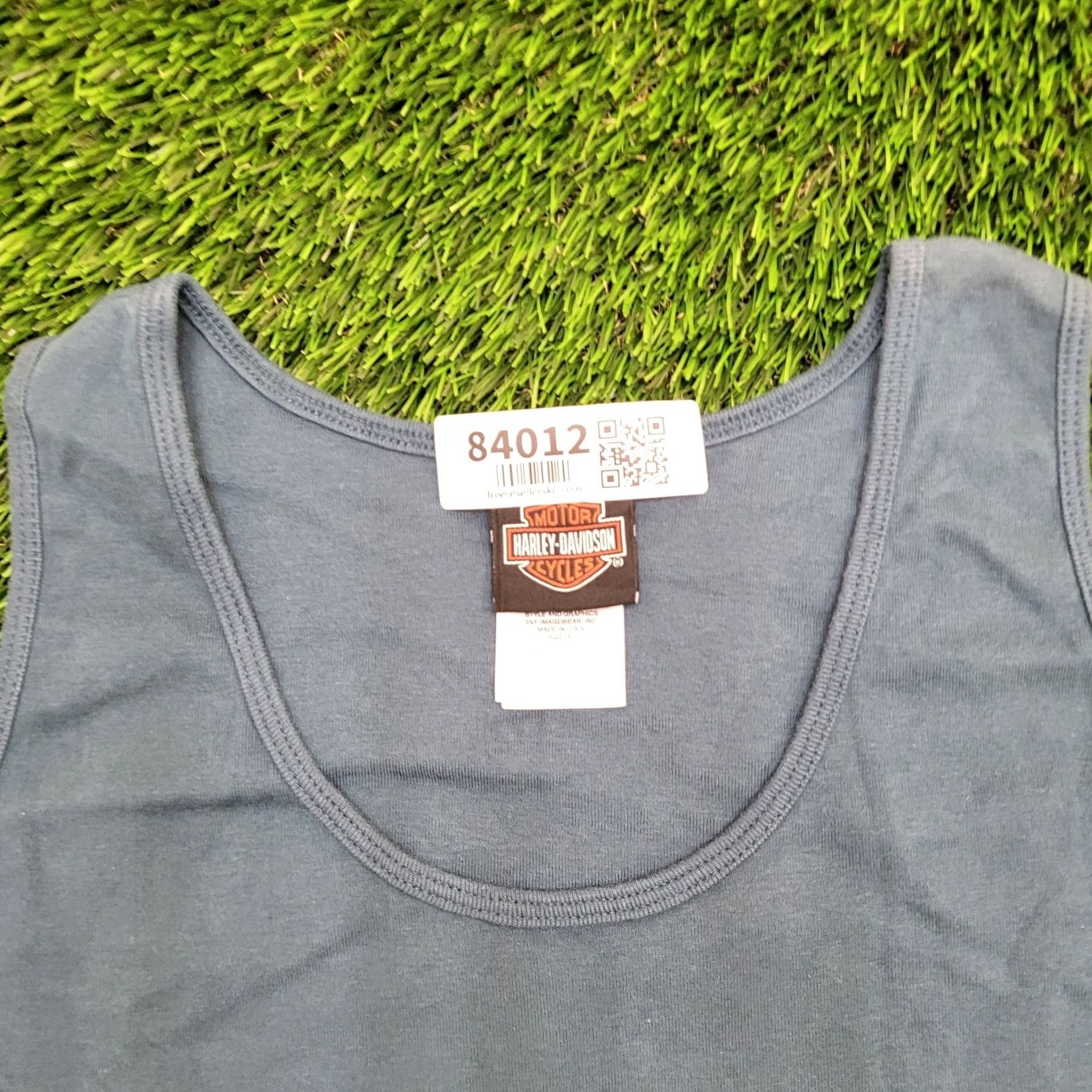 Harley Davidson Vintage Harley-Davidson Tank Teens Medium 16x24 Boston Blue Graphic Print Logo Shirt Sleeve- less Tank Top? Size US M / EU 48-50 / 2 - 4 Thumbnail
