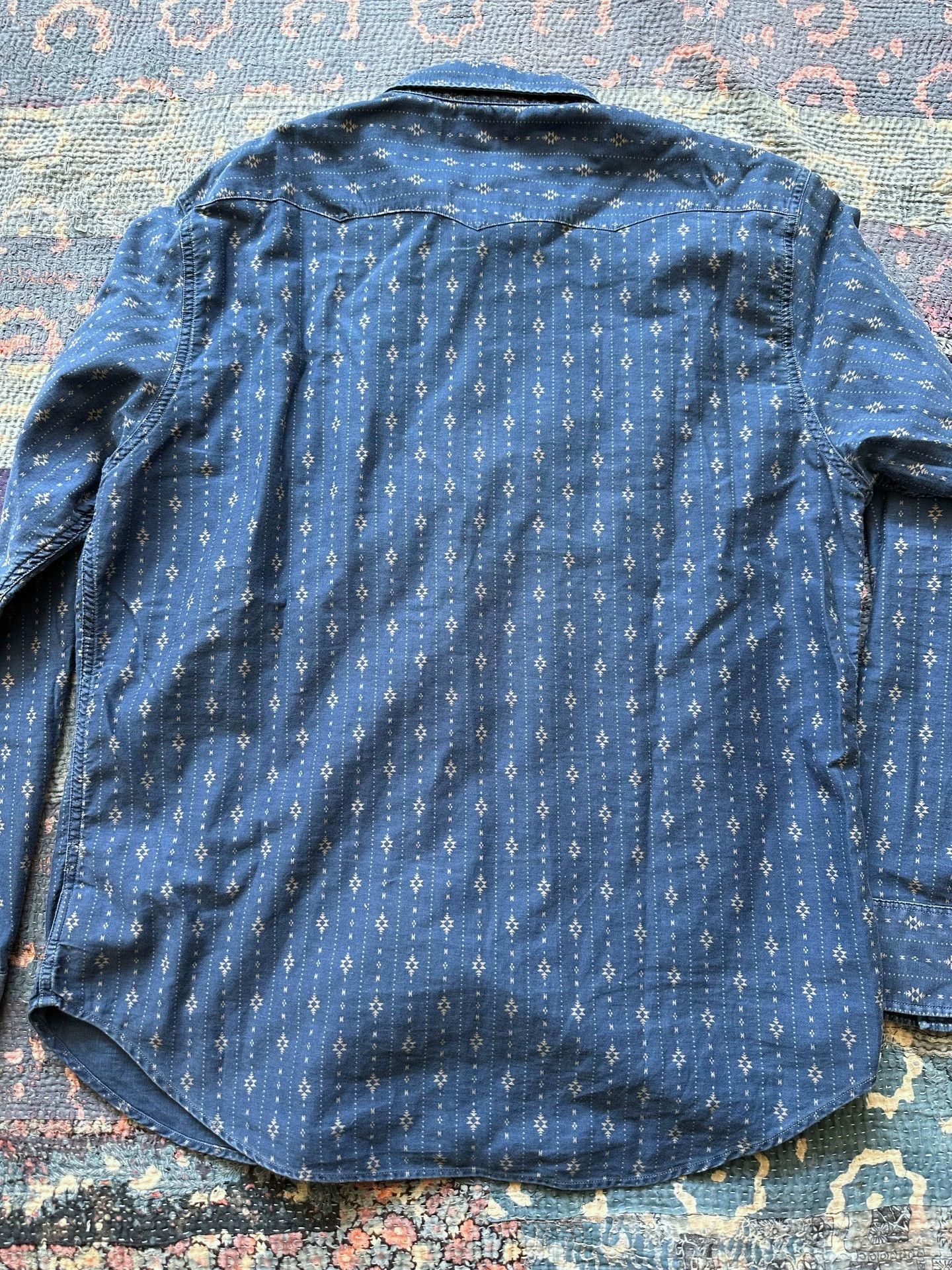 RRL Ralph Lauren RRL Southwest Indigo Dyed Striped Shirt L Size US L / EU 52-54 / 3 - 2 Thumbnail