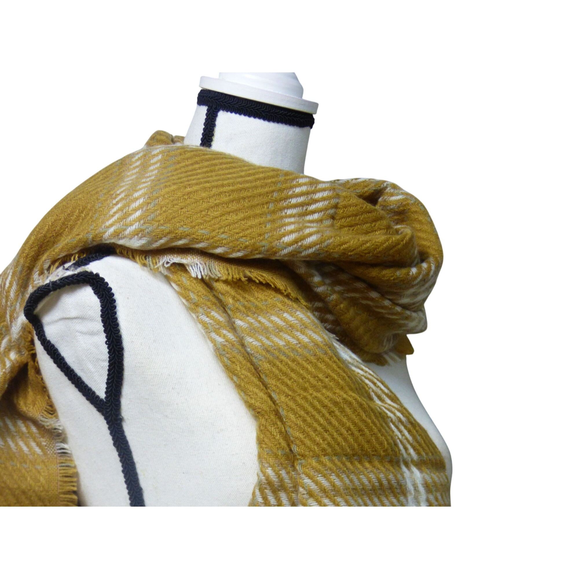 Other Cejon Heritage Plaid Blanket Scarf, 20”x76”, Camel Size ONE SIZE - 8 Thumbnail