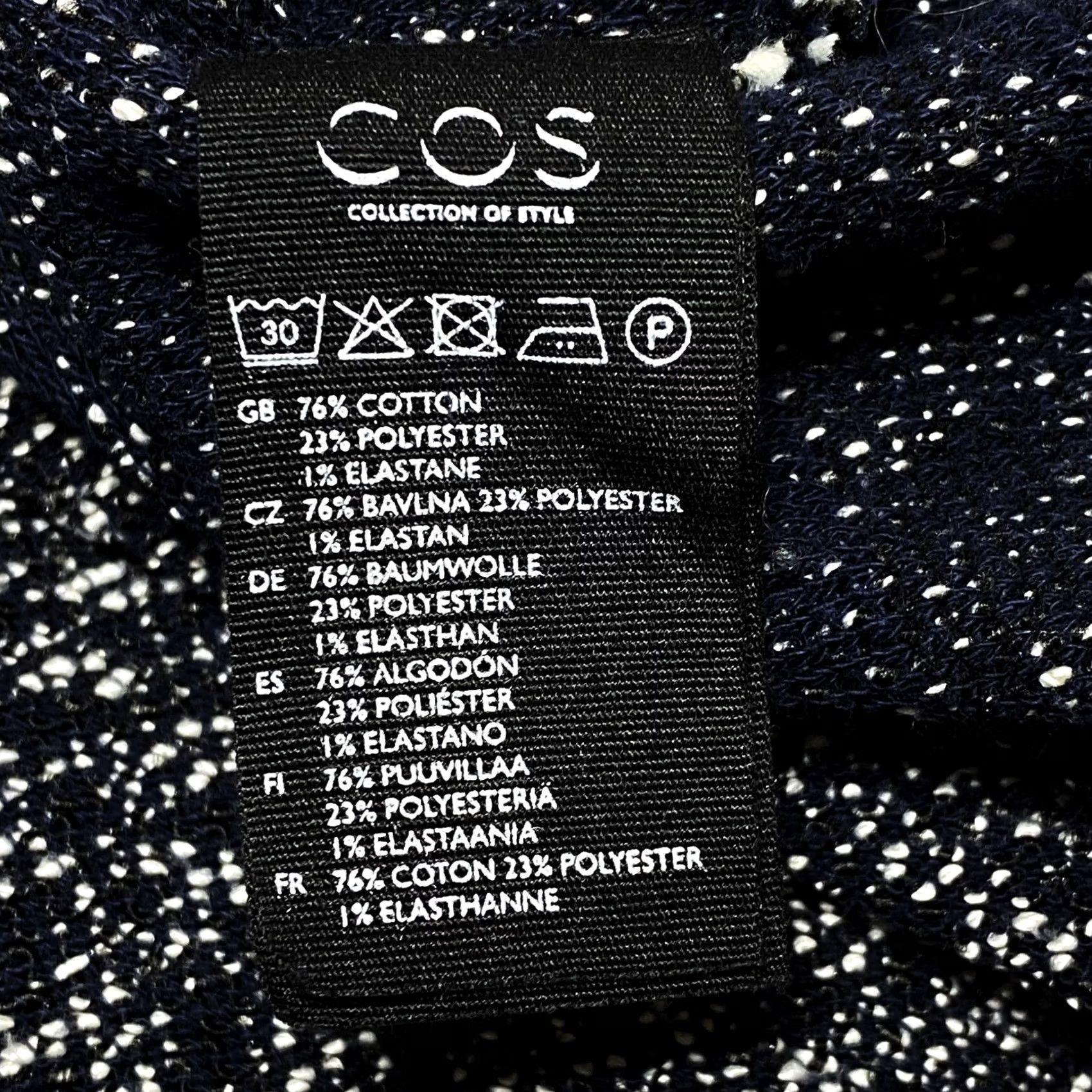 Cos COS Tunic Dress 3/4 Sleeve Pullover Dress Dark Navy & White Womens Medium Knee Length Casual Women's Clothing Size M / US 6-8 / IT 42-44 - 5 Thumbnail