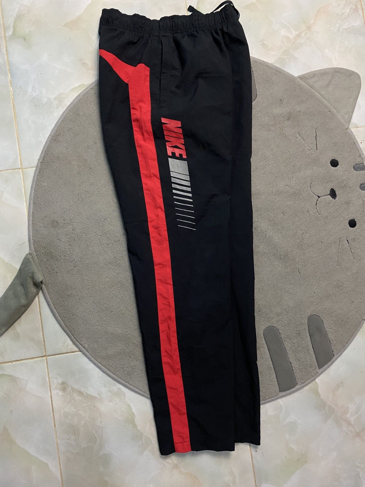 Nike × atmos VINTAGE NIKE 90S BAGGY NYLON WIDE LEG SWOOSH TRACK PANTS Y2K Size US 32 / EU 48 - 3 Thumbnail