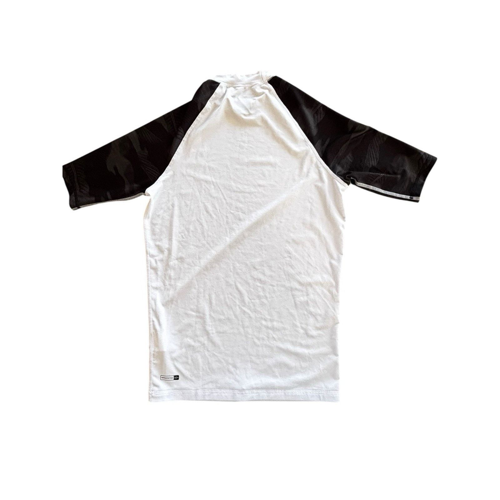 Quiksilver Quicksilver Rash Guard Shirt Medium Gray White Short Sleeve Size US M / EU 48-50 / 2 - 2 Thumbnail