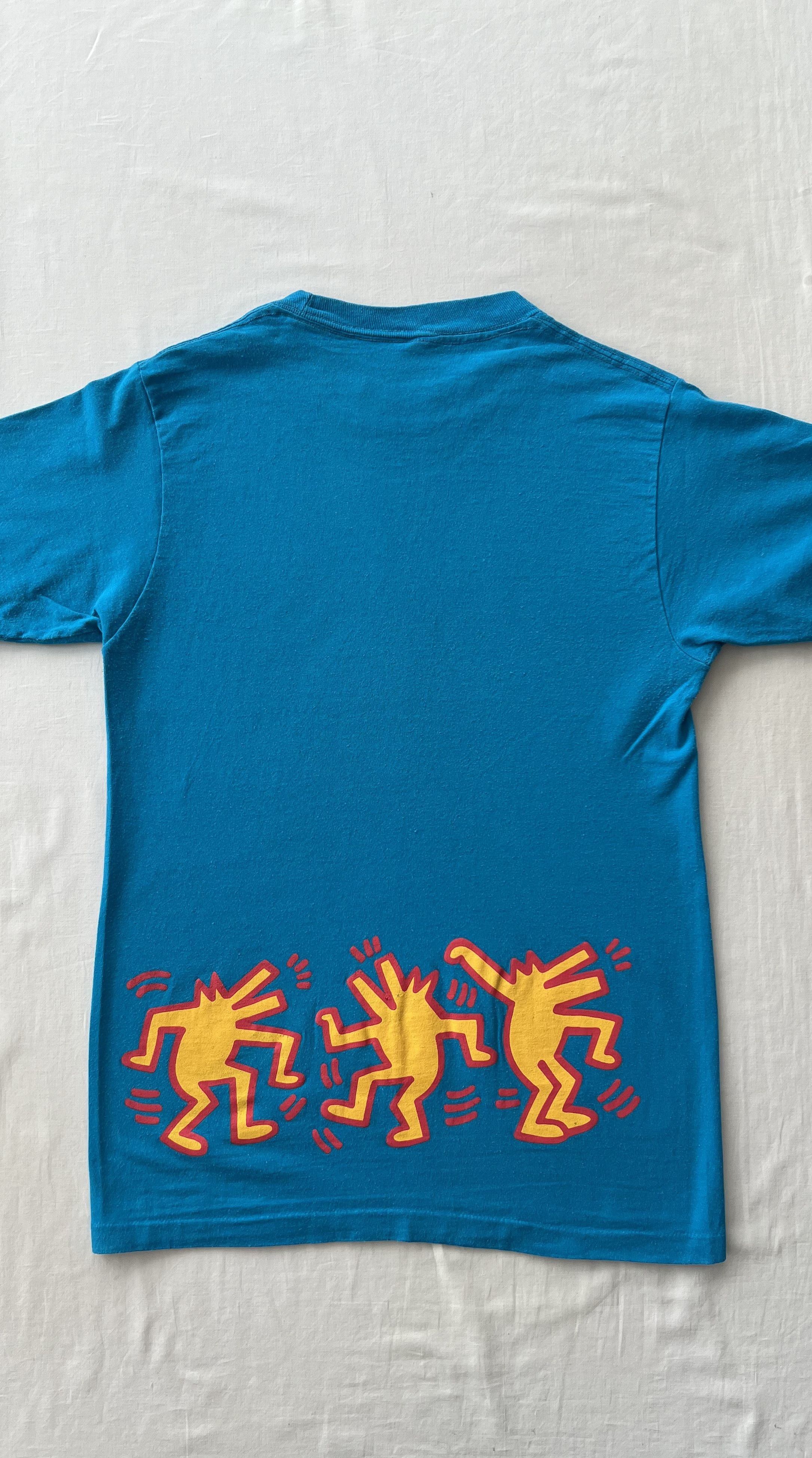 Arts & Science Vintage 80s Keith Haring Dancing Dog Pop Shop Art T-shirt Size US S / EU 44-46 / 1 - 13 Thumbnail