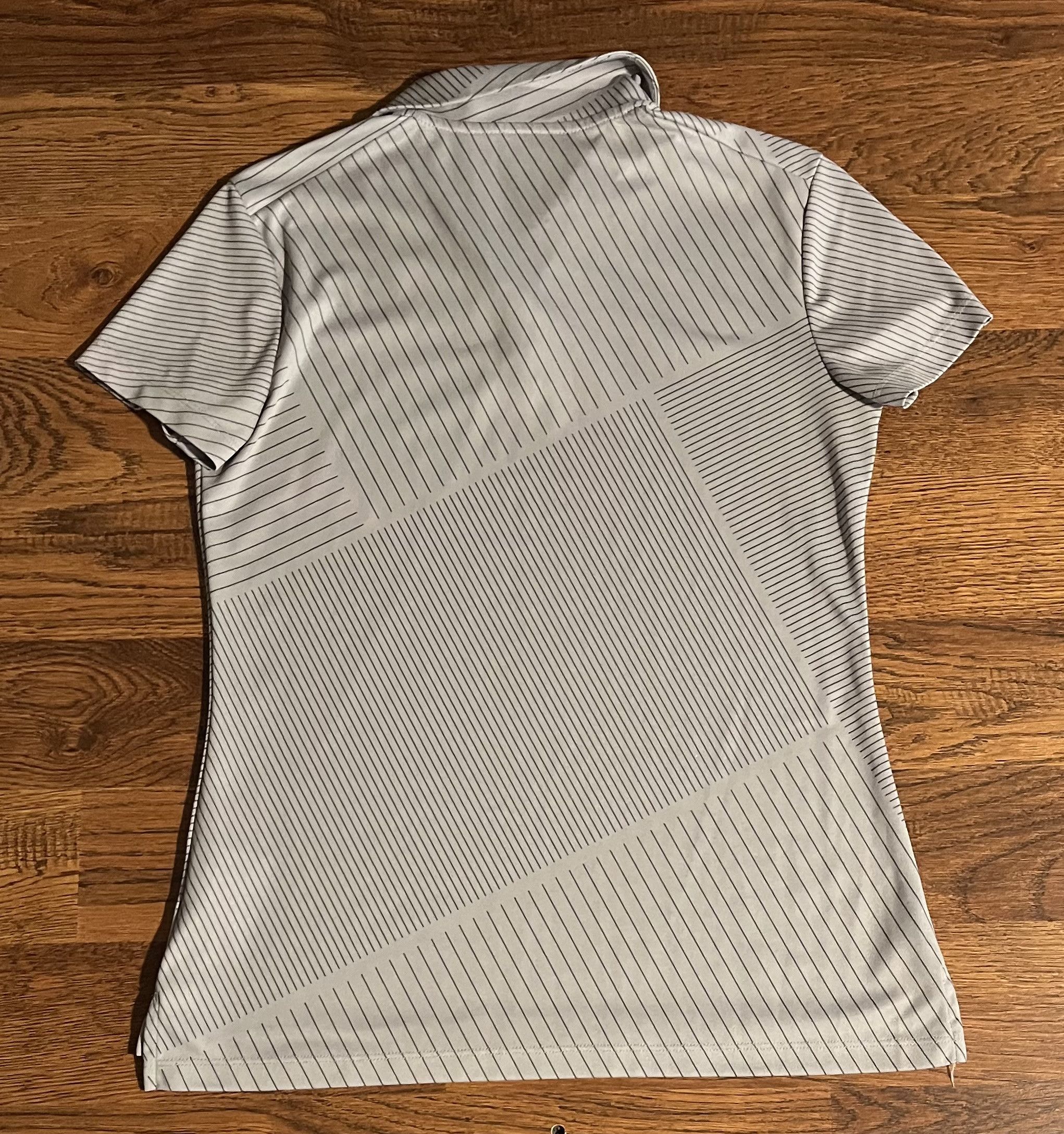 Nike Nike Dri-FIT Polo Shirt Geometric Striped Golf Top Size S / US 4 / IT 40 - 2 Thumbnail