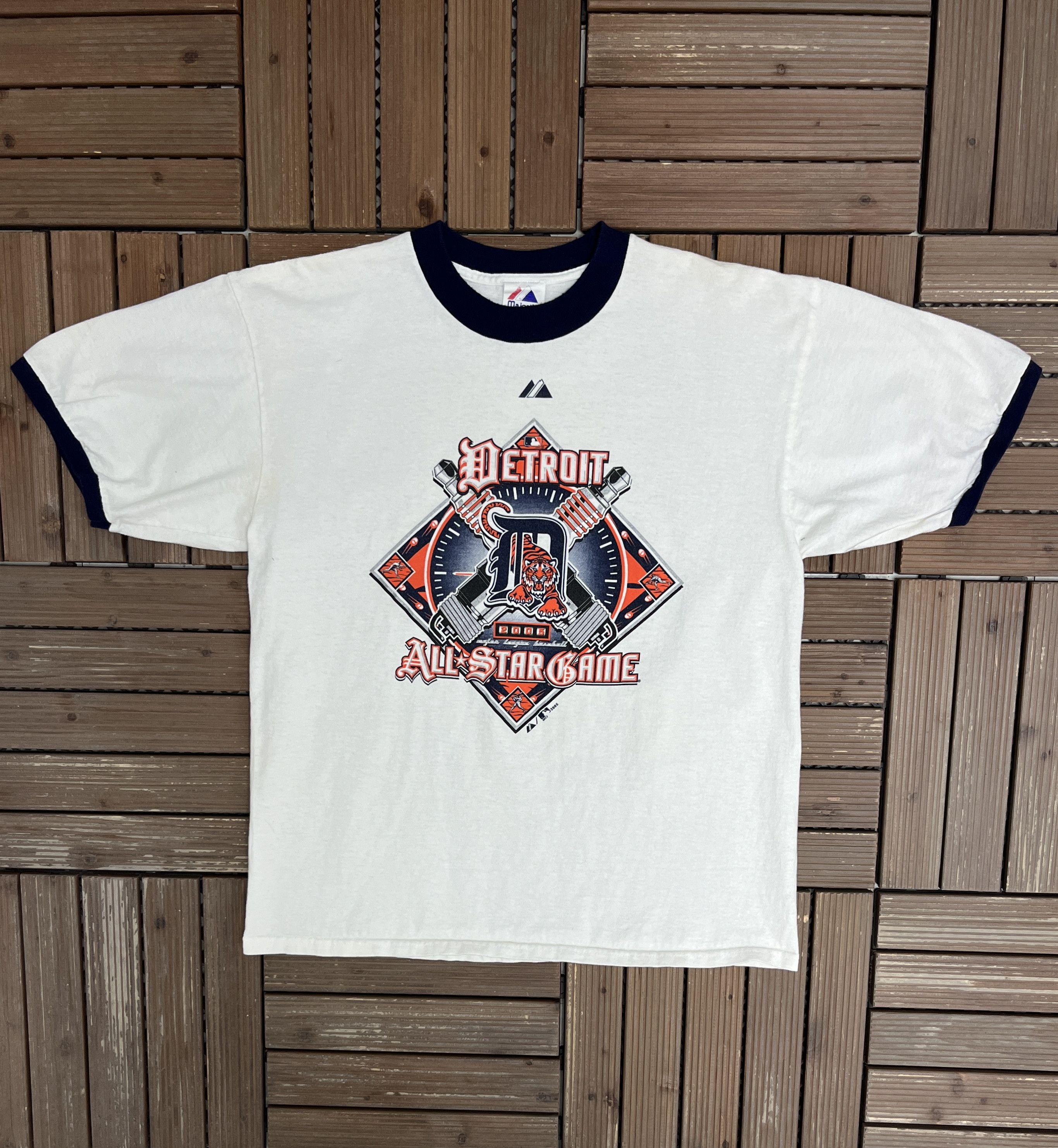 Vintage Detroit Tigers 2005 All-Star Game Vintage White T-Shirt Tee Size US L / EU 52-54 / 3 - 1 Thumbnail