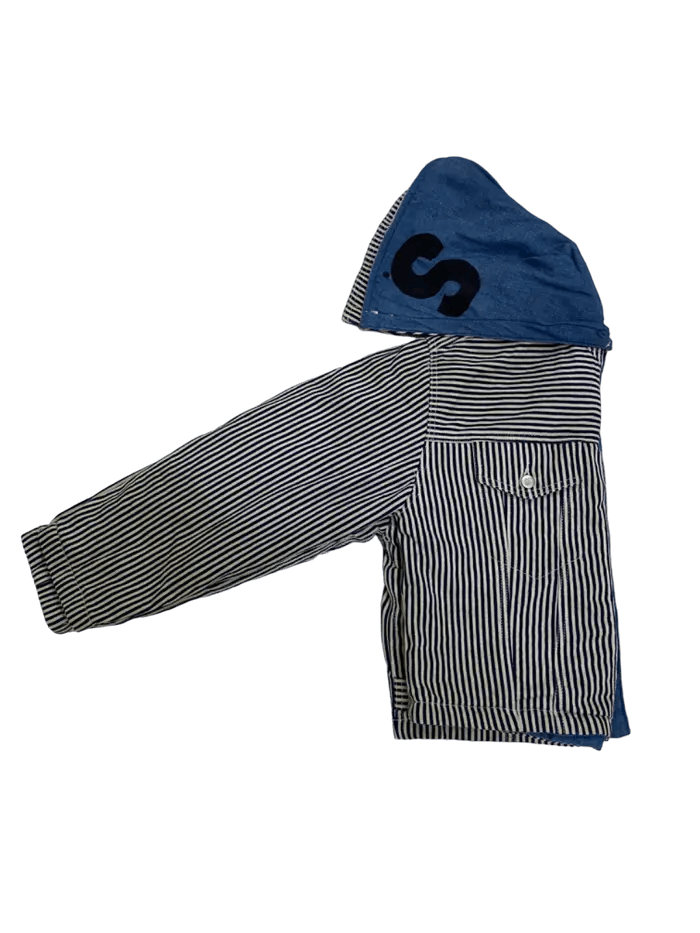 Issey Miyake Achieve 1988 Issey Miyake Hikory Hoodie Flap Jacket Size US S / EU 44-46 / 1 - 12 Thumbnail