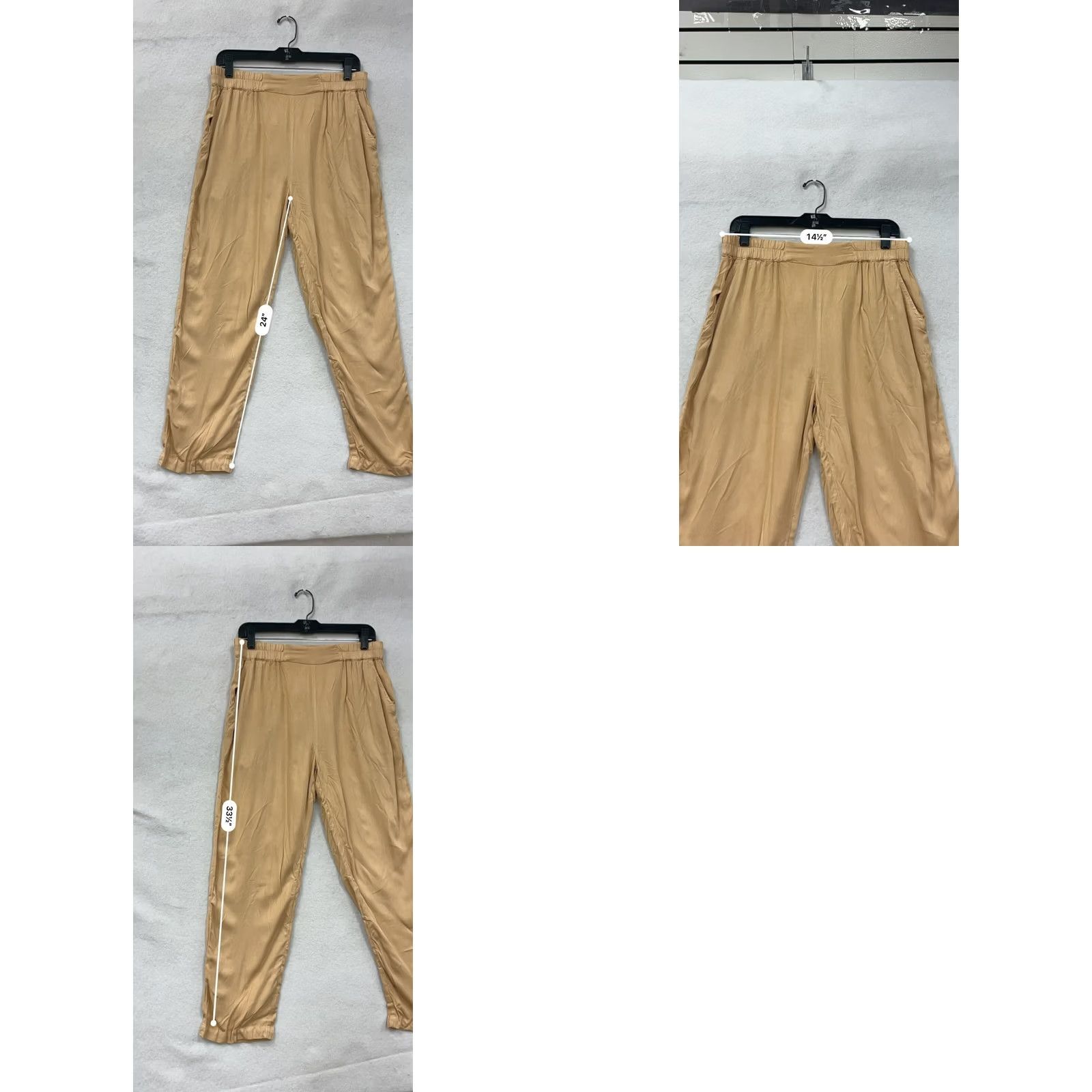 RVCA RVCA Womens Sweatpants Tan Elastic Waist Pockets M Sweatpants Womens M Tan RVCA Size 32" / US 10 / IT 46 - 8 Thumbnail