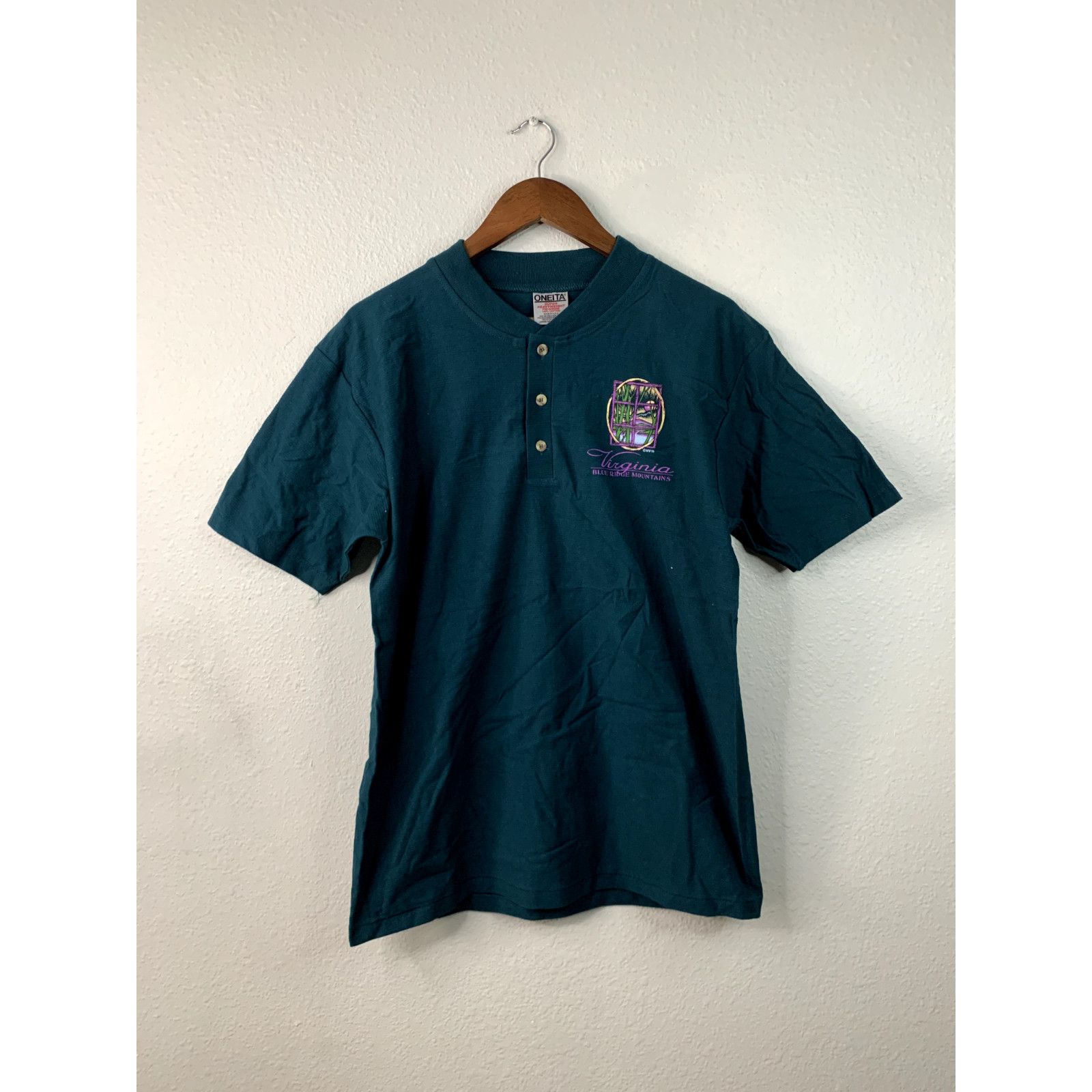 Vintage Vintage Virginia Blue Ridge Mountains Shirt Tee Green VTG L Size US L / EU 52-54 / 3 - 1 Thumbnail