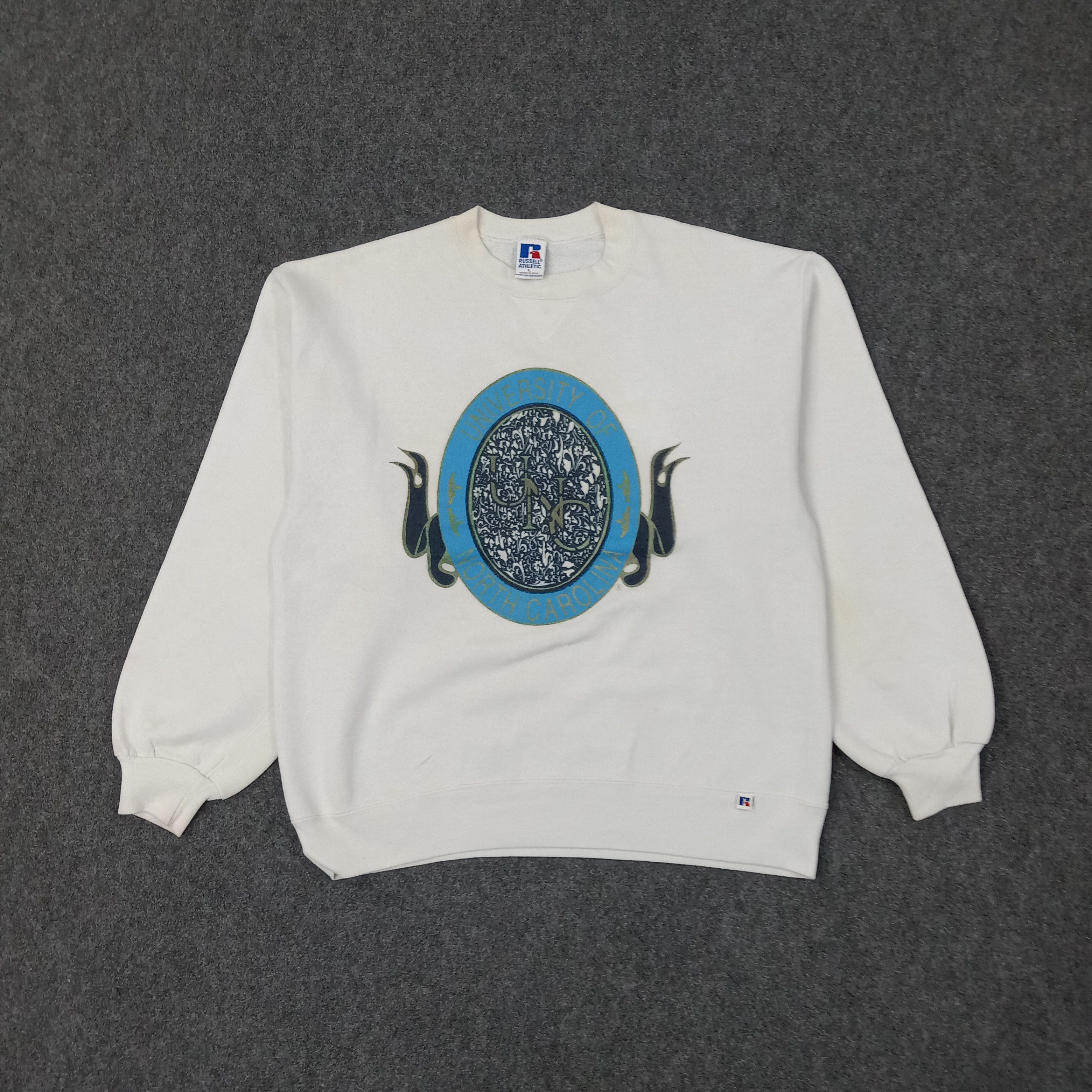 Russell Athletic University of North Carolina UNC 90's Sweatshirt C251N19 Size US L / EU 52-54 / 3 - 1 Thumbnail