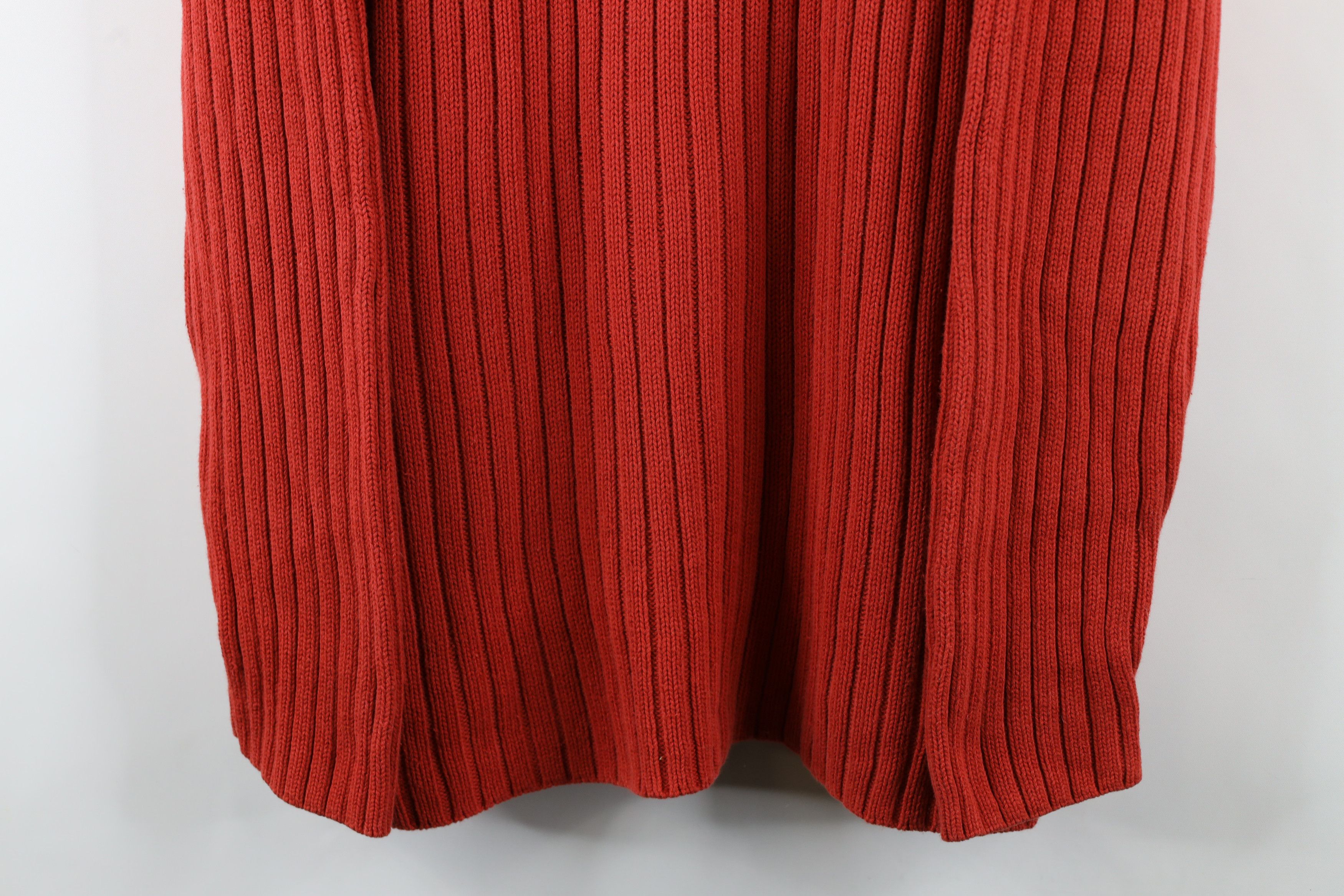 Vintage Vintage 90s Streetwear Ribbed Knit V-Neck Sweater Cotton Size US XL / EU 56 / 4 - 3 Thumbnail