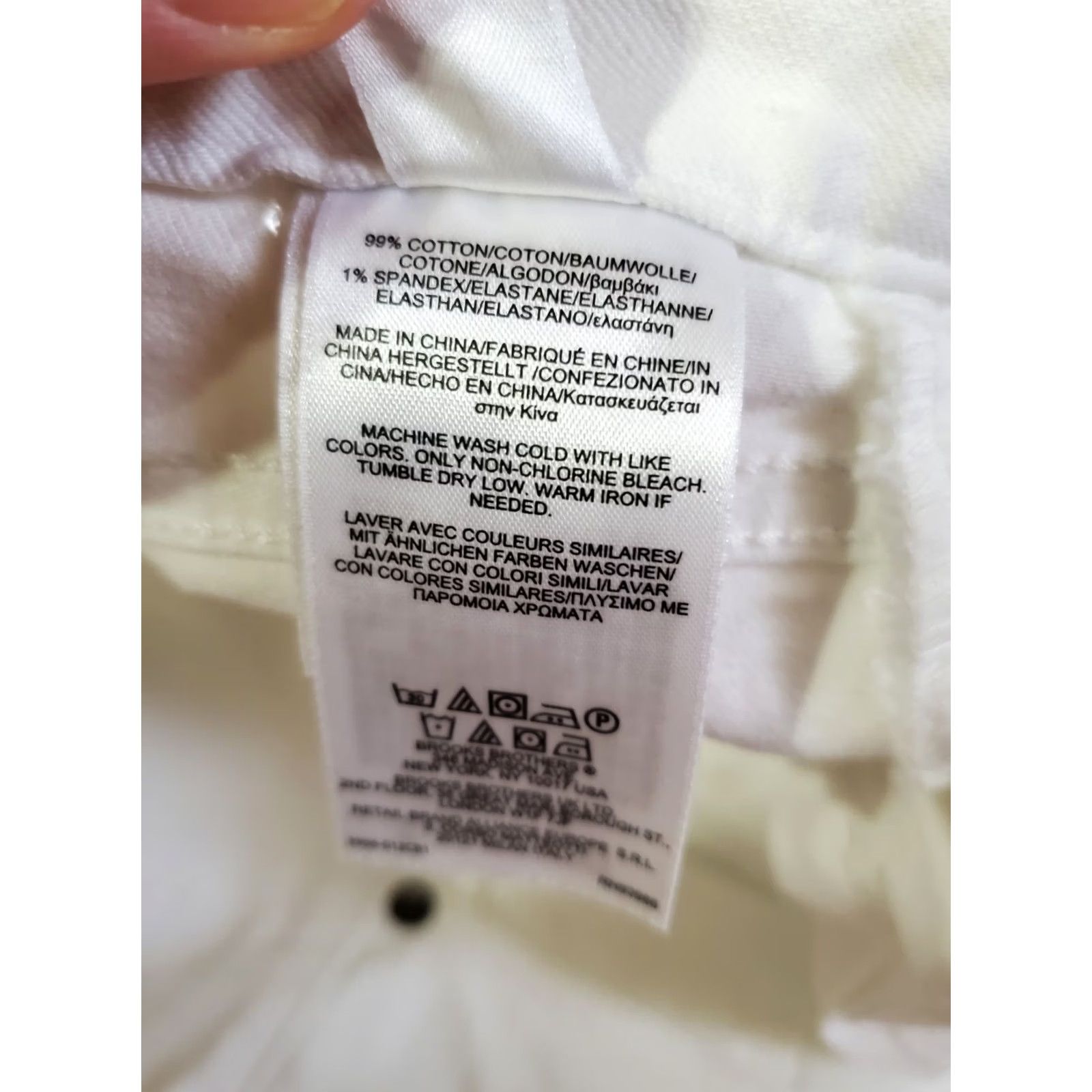 Brooks Brothers Brooks Brothers Pants Women's Size 16 White Chino Cotton Spandex Flat Front High Rise Straight Leg 25 in Inseam Size 38" / US 16 / IT 52 - 5 Thumbnail