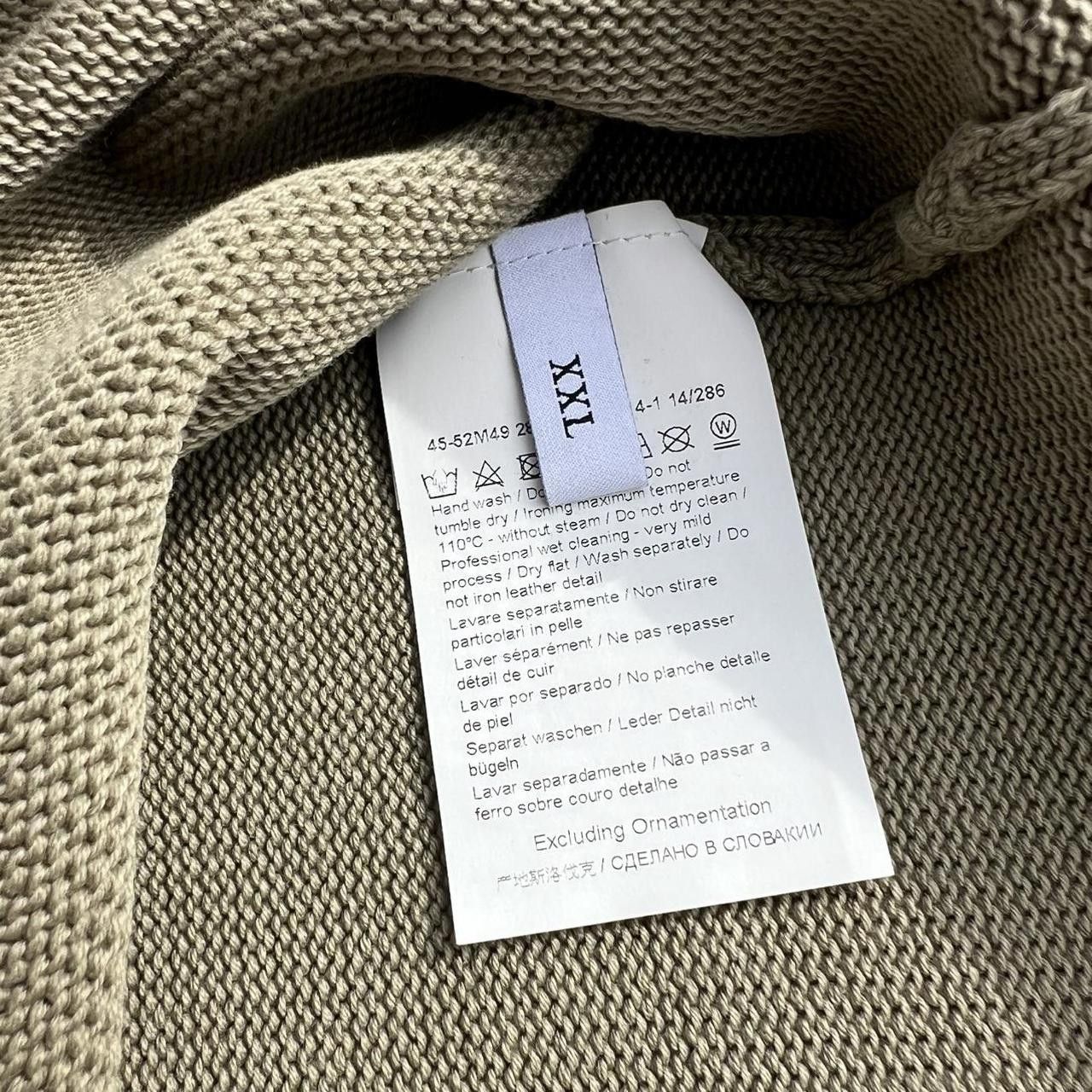 Trussardi Garment Dyed Tan Knit Crewneck Sweater Size US L / EU 52-54 / 3 - 4 Thumbnail