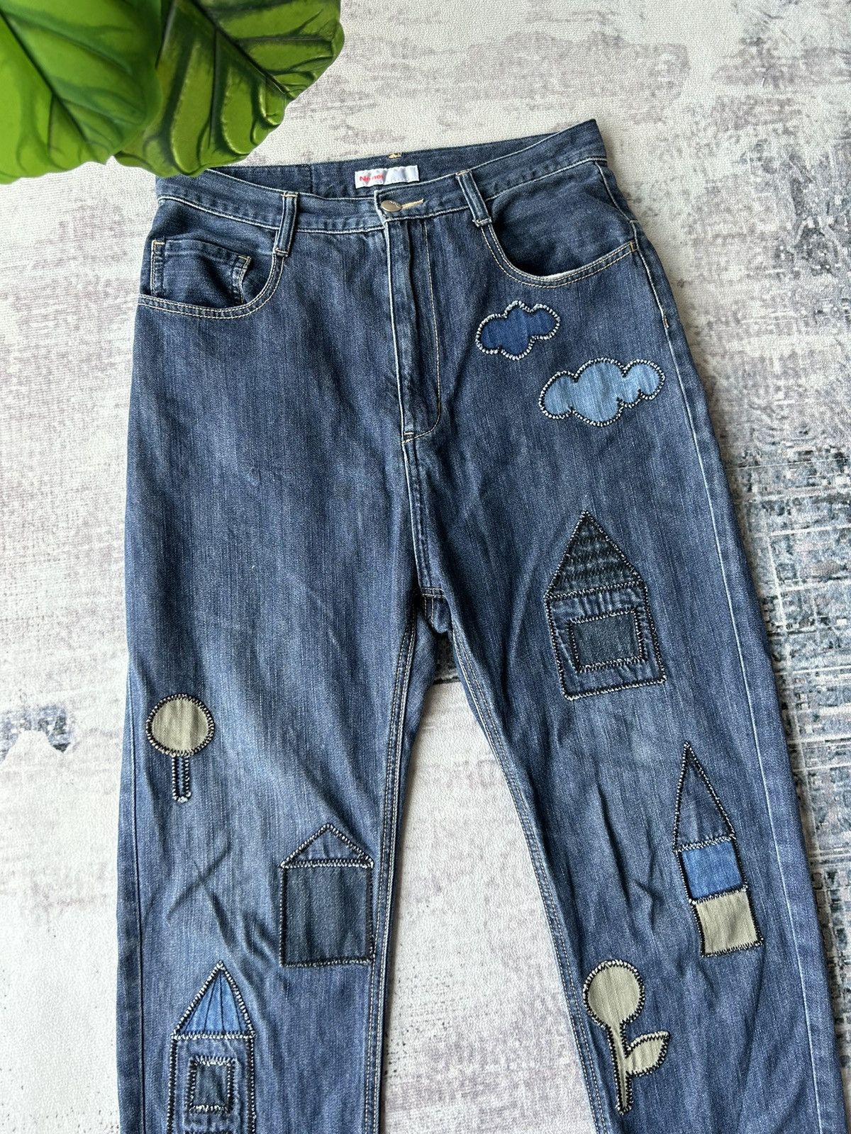 Ne-Net Issey Miyake By Ne-net Patchwork Jeans Size US 29 - 3 Thumbnail