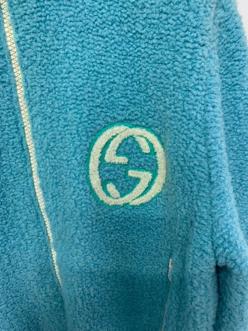Gucci Gucci Blue large logo wool zipper coat Size US M / EU 48-50 / 2 - 2 Thumbnail