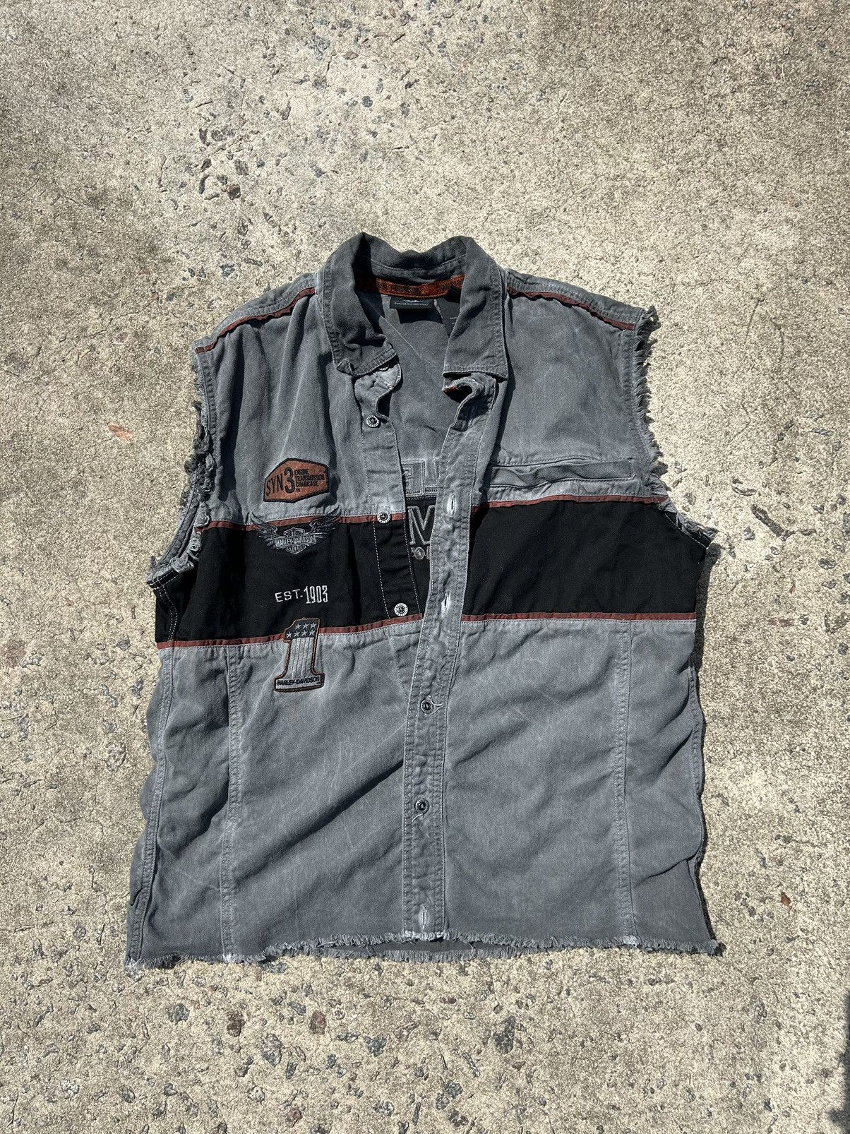 Harley Davidson Harley Davidson Button Up Vest Size US M / EU 48-50 / 2 - 2 Thumbnail