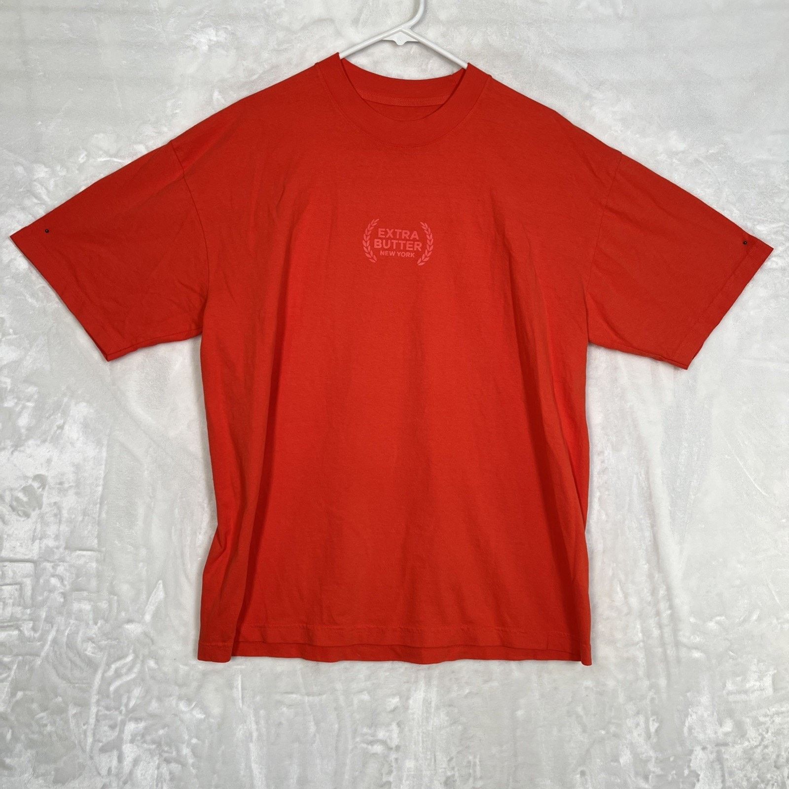 Extra Butter EXTRA BUTTER New York Big Crest Sz Large Logo Shirt Orange Size US L / EU 52-54 / 3 - 1 Thumbnail