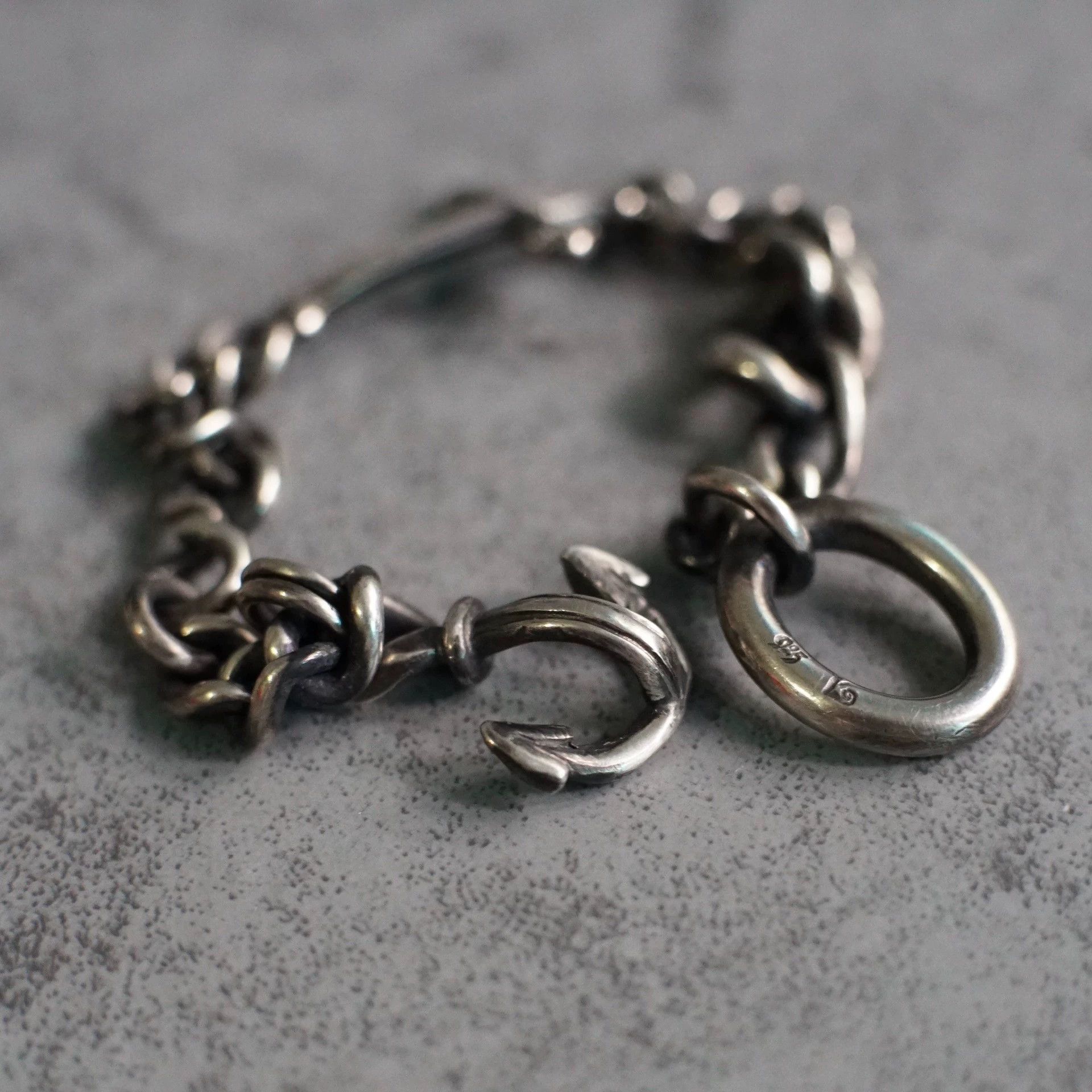 Werkstatt Munchen Werkstatt Munchen M2651 Cross & Anchor Silver Bracelet XS+M Size ONE SIZE - 3 Thumbnail