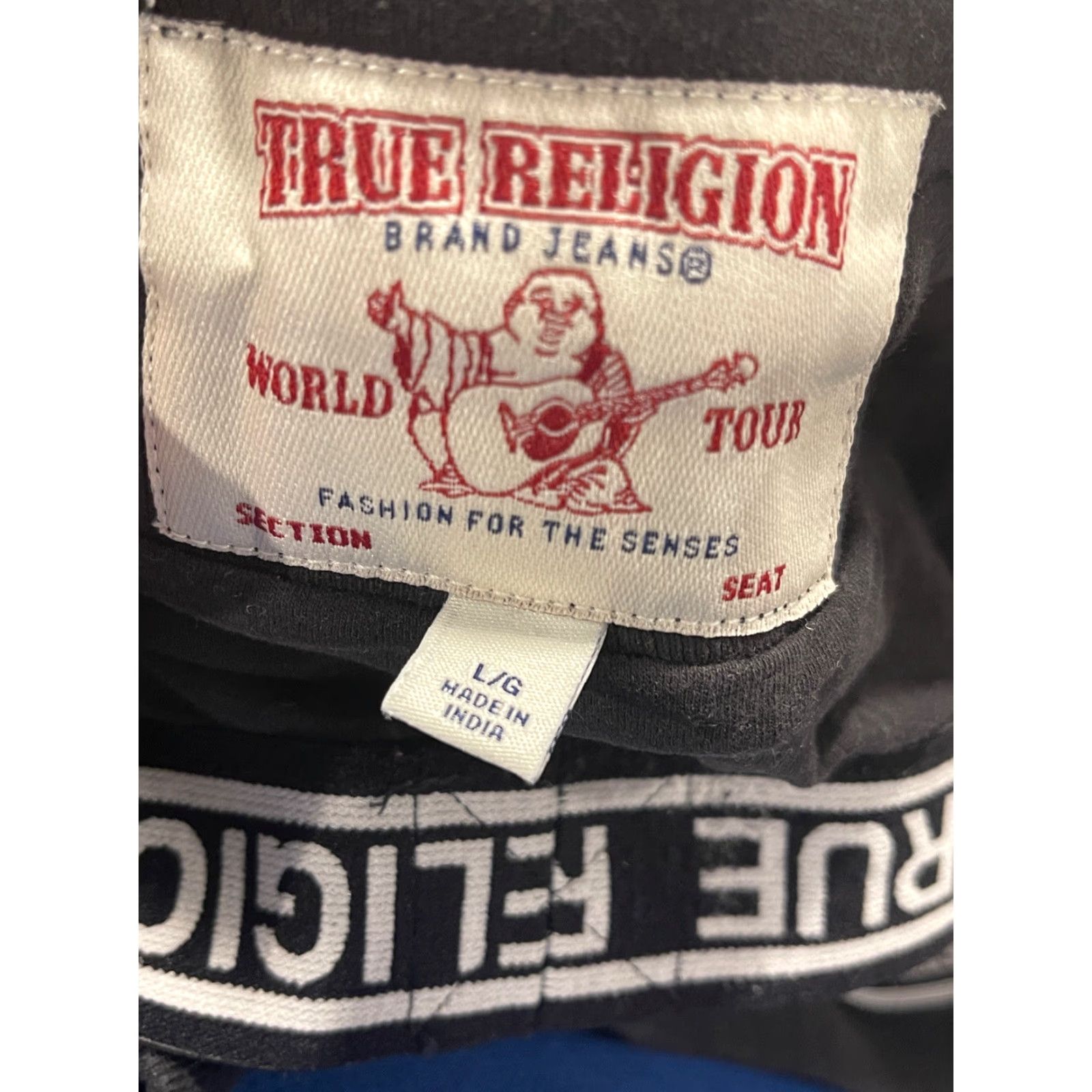 True Religion True Religion Women's Large Black Graphic Logo Waistband Sweatpants Jogger Pants Casual Comfort Warm Size 36" / US 14 / IT 50 - 7 Thumbnail
