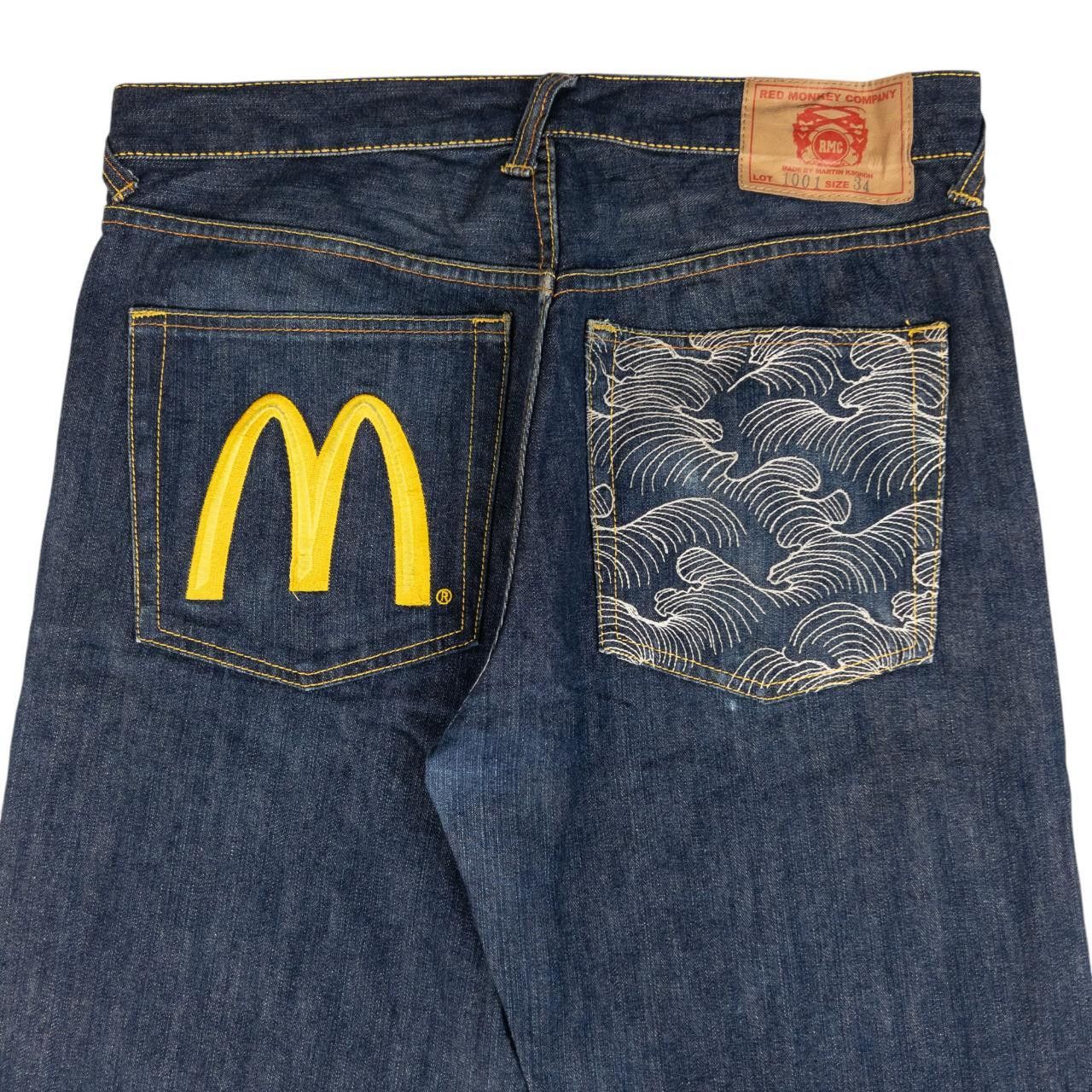 RMC Jeans Vintage Red Monkey Company X Mcdonalds Denim Jeans Size W34 Size US 34 / EU 50 - 1 Thumbnail