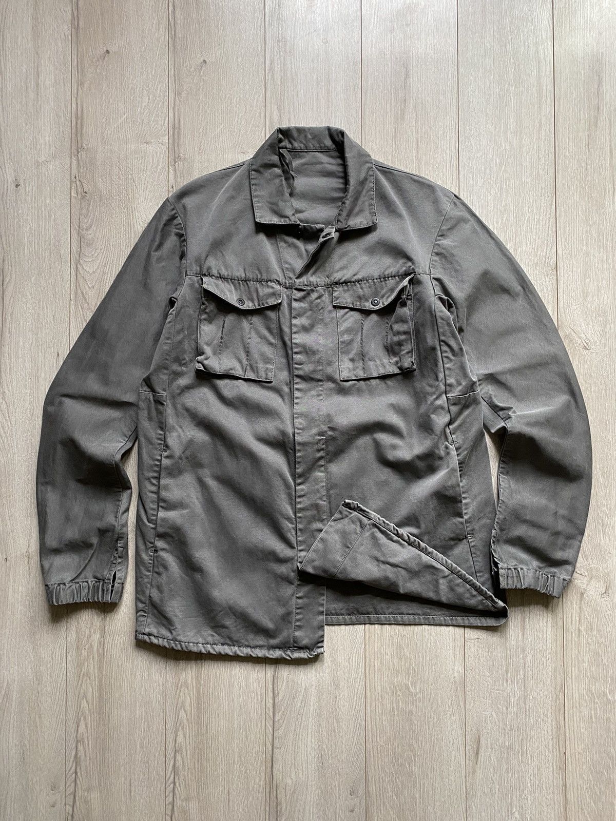 Pre-owned 11 By Boris Bidjan Saberi X Boris Bidjan Saberi 11 By Boris Bidjan Saberi Overshirt Garment Dyed Jacket In Grey