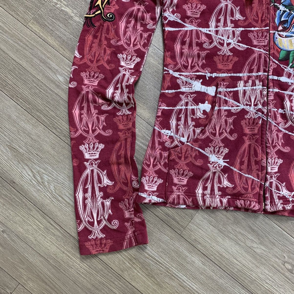 Ed Hardy Christian Audiger All Over Print Zip Hoodie Size S / US 4 / IT 40 - 2 Thumbnail