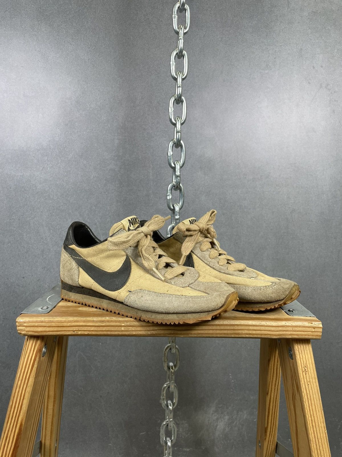 image of Vintage Nike Air Racer Brown 1980's Trainers Made In Korea Shoes, Women's (Size 4)