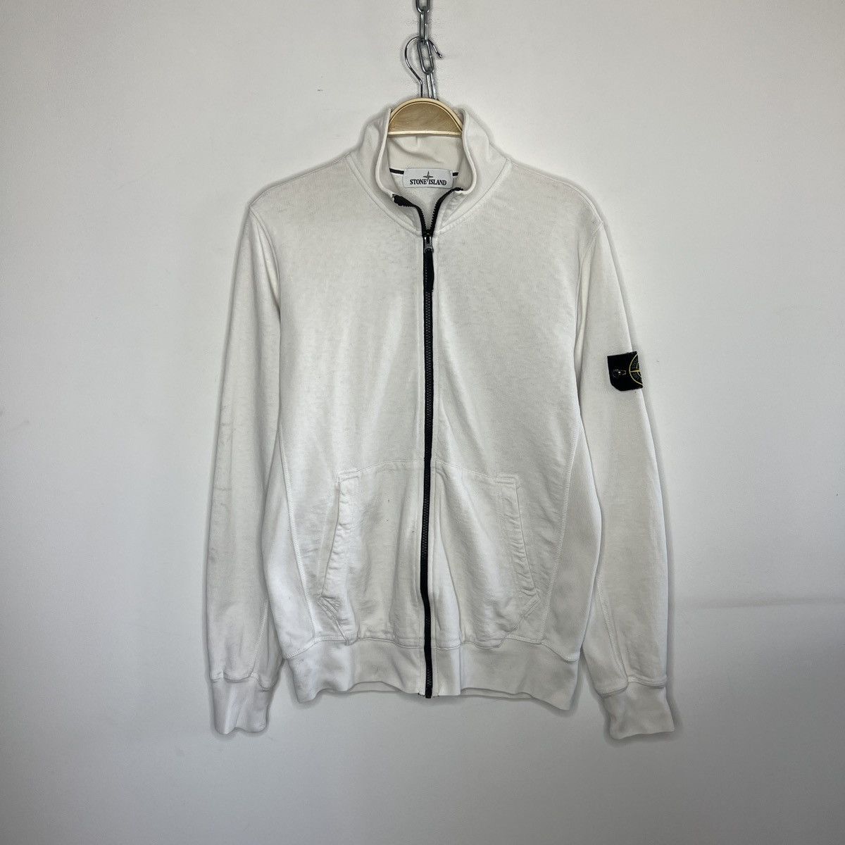 Stone Island Stone Island White Zip Sweatshirt Size US M / EU 48-50 / 2 - 1 Thumbnail