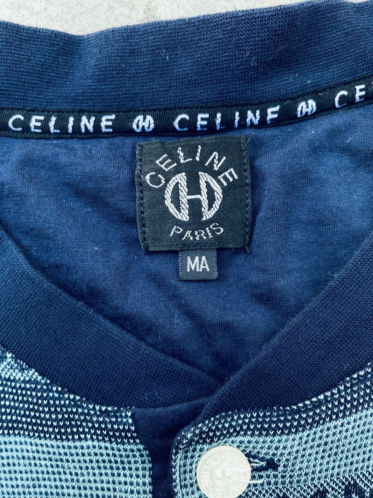 Celine Vintage 90s Celine Paris TomTom Henley Tees Size US M / EU 48-50 / 2 - 9 Thumbnail