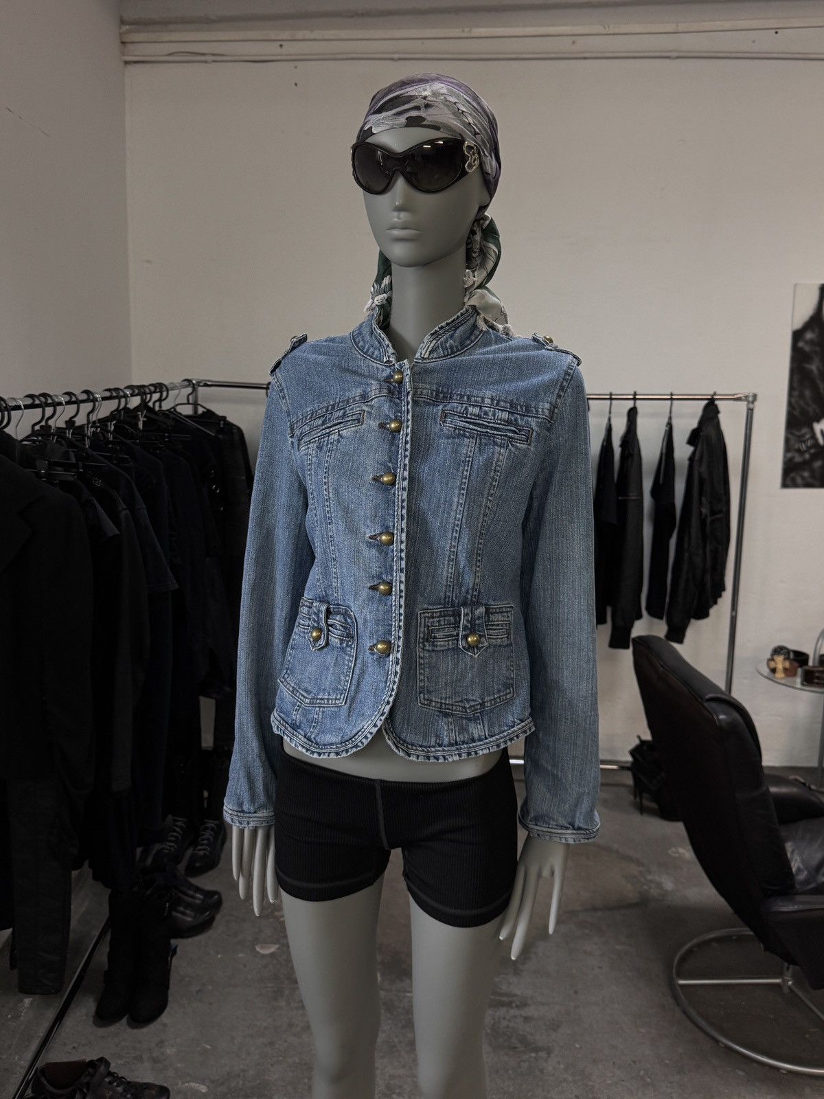 Other Vintage Avant Garde Opium y2k Napoleon Denim Jacket | Grailed
