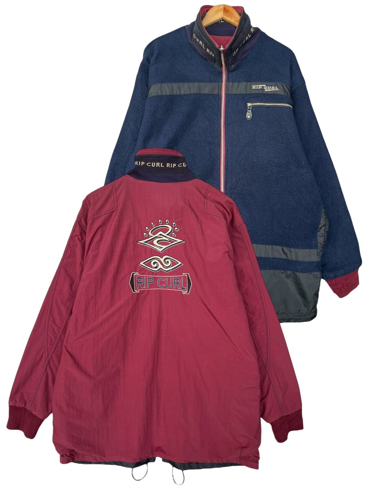 Ripcurl Rare🔥 Vintage 90s Ripcurl Embroidered Logo Reversible Jacket Size US XL / EU 56 / 4 - 1 Thumbnail