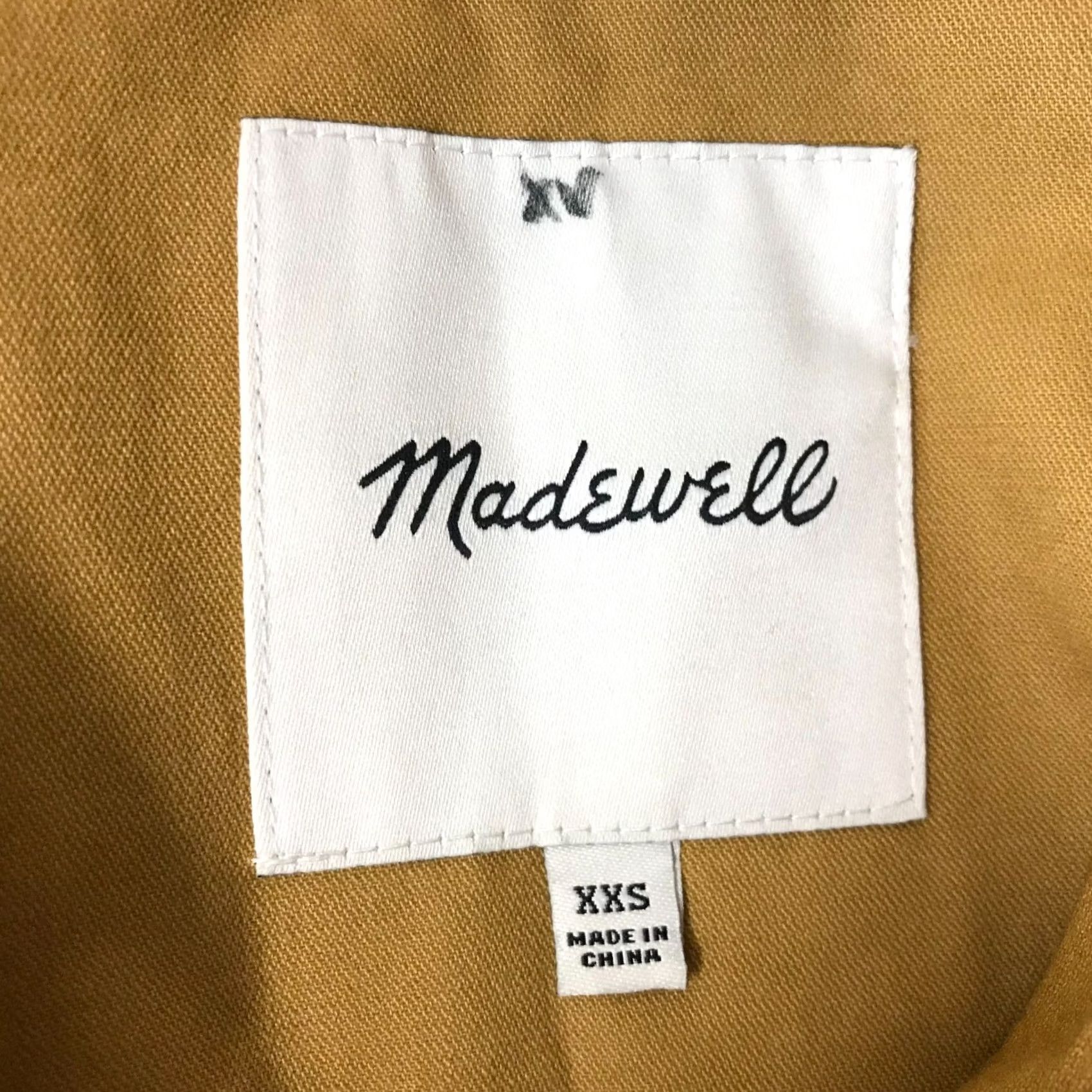 Madewell MADEWELL Women's XXS Long Sleeve Button Up Pleated Back Cotton Jacket Size XXS / US 00 / IT 34 - 7 Thumbnail
