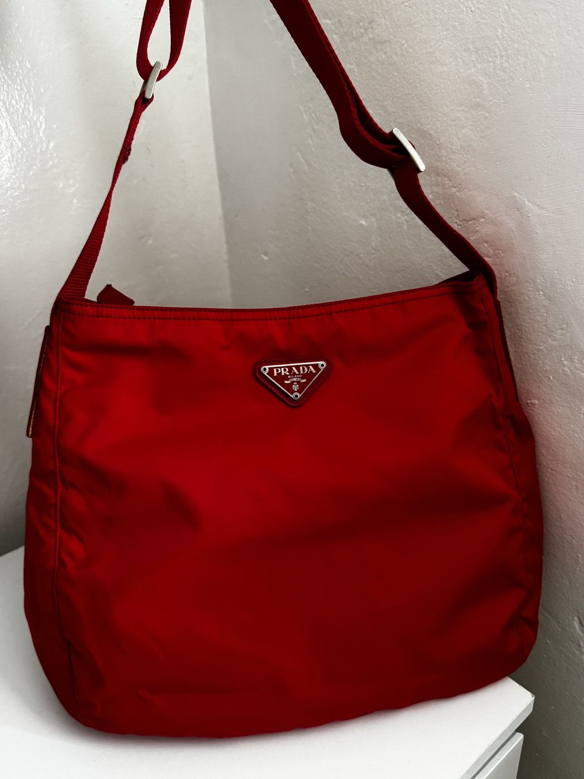 Prada × Vintage Red Prada shoulder bag Size ONE SIZE - 1 Thumbnail