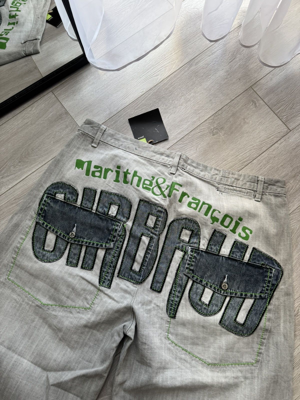 Marithe + Francois Girbaud Vintage Marithe Francois Girbaud Parachute Cargo Shorts Size US 40 / EU 56 - 2 Thumbnail