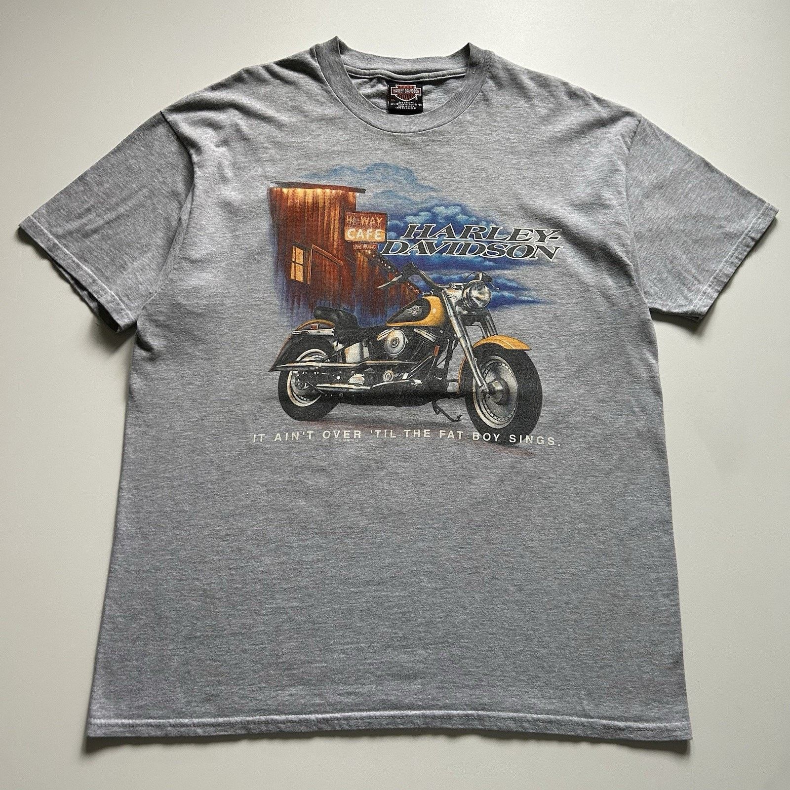 Harley Davidson × Vintage Vintage 90s Harley-Davidson Fat Boy T-Shirt XL Made In USA Size US XL / EU 56 / 4 - 1 Thumbnail