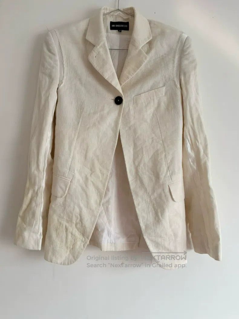 Ann Demeulemeester Ann Demeulemeester 34 white blazer Size S / US 4 / IT 40 - 1 Thumbnail