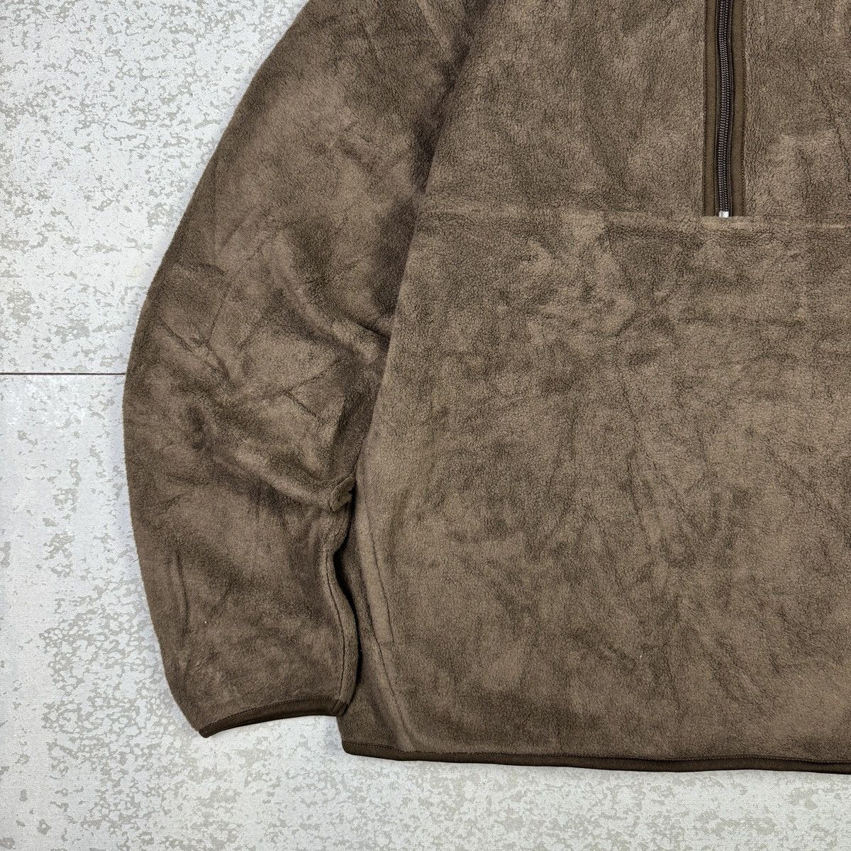 Japanese Brand 💥Vintage Uniqlo Half Zipper Brown Fleece Jacket Size US XL / EU 56 / 4 - 3 Thumbnail