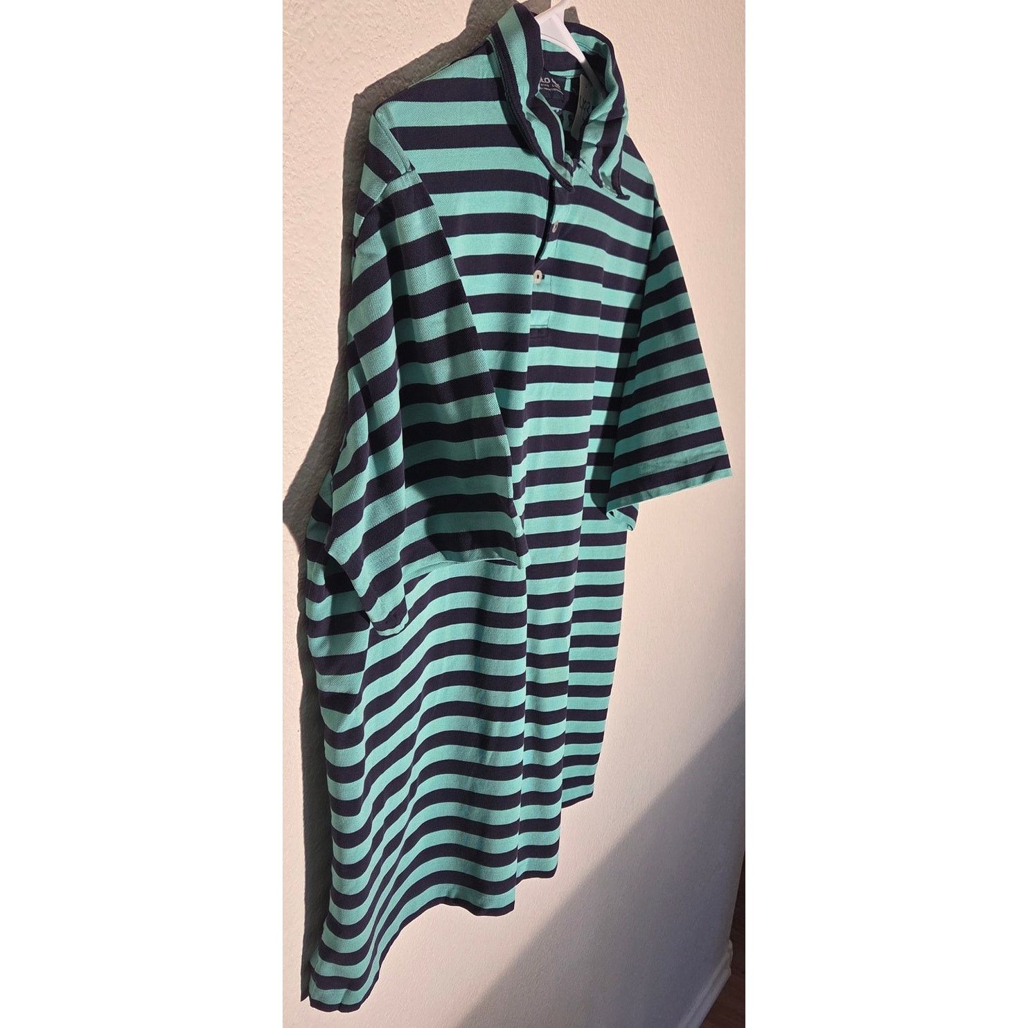 Ralph Lauren Ralph Lauren Polo Golf Striped Teal & Navy Polo XL Size US XL / EU 56 / 4 - 3 Thumbnail