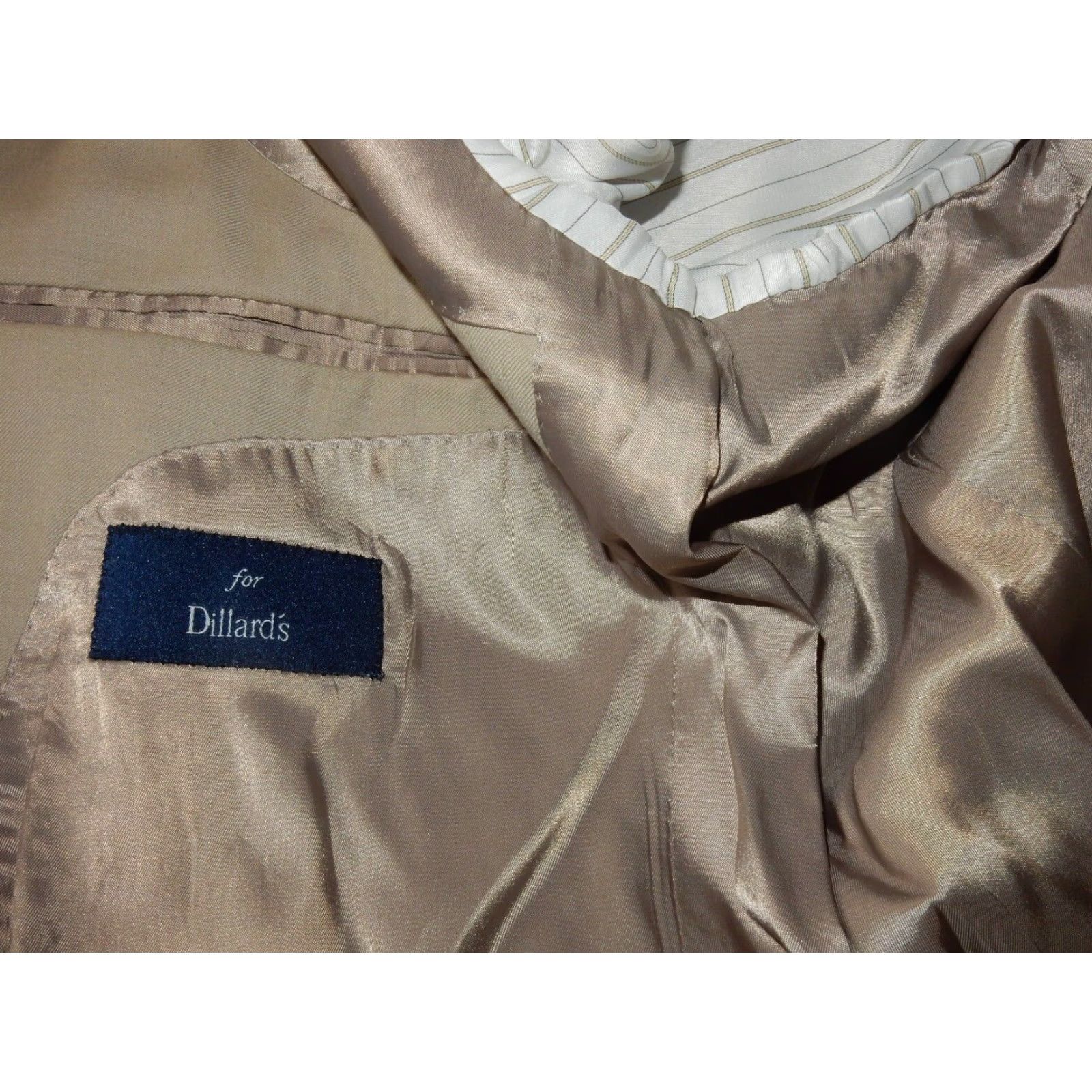 Hart Schaffner Marx Hart Schaffner Marx Blazer Sport Coat Jacket Size 44L Beige Wool Mens Size 44R - 6 Thumbnail