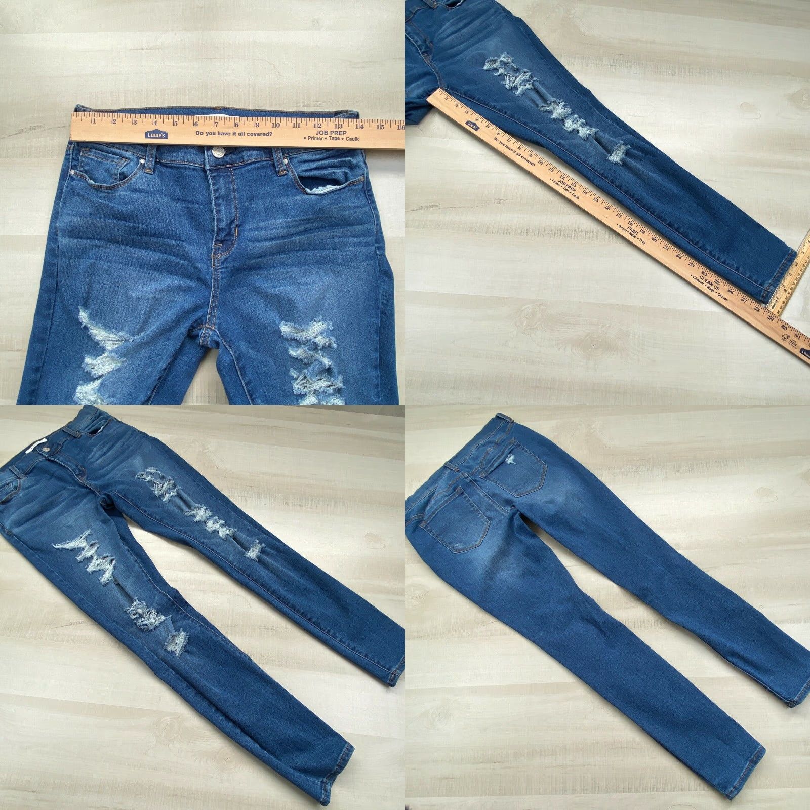 Pacsun PacSun Womens Mid Rise Distressed Skinny Jeans Blue 27 Size 27" / US 4 / IT 40 - 8 Thumbnail