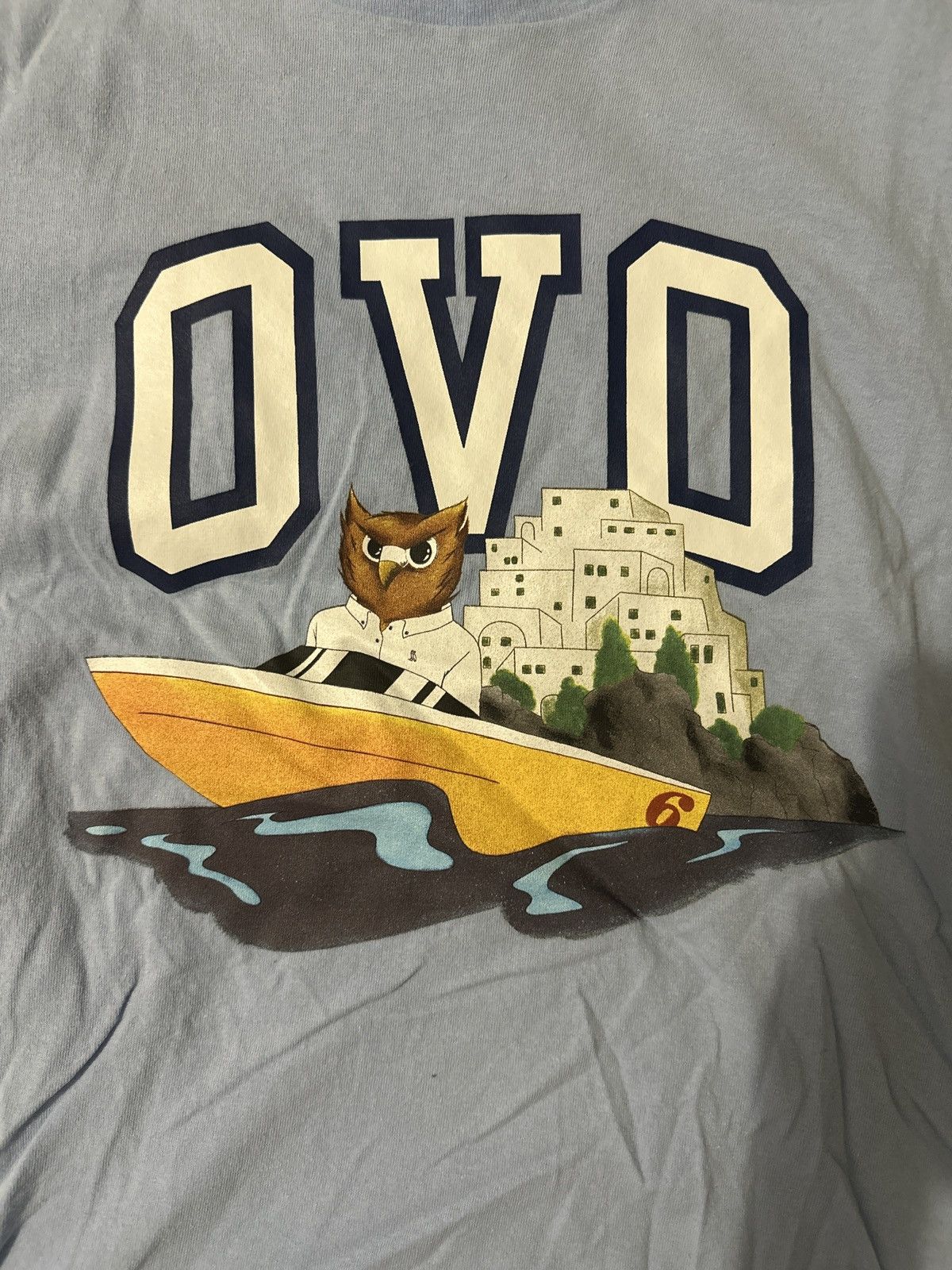 October's Very Own Blue OVO owl Shirt Size US M / EU 48-50 / 2 - 2 Thumbnail