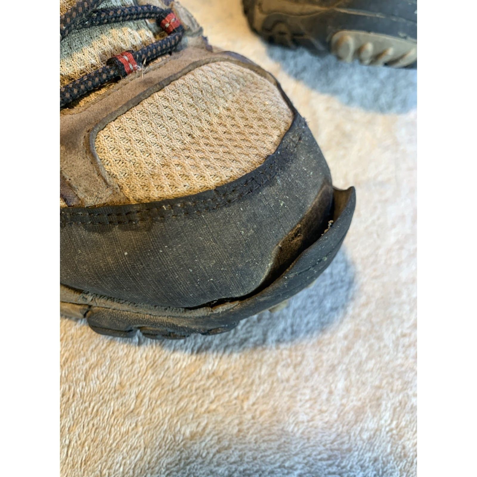 Merrell Moab Vent Shoes Mens 13 Gray Suede Low Top Hiking Boots