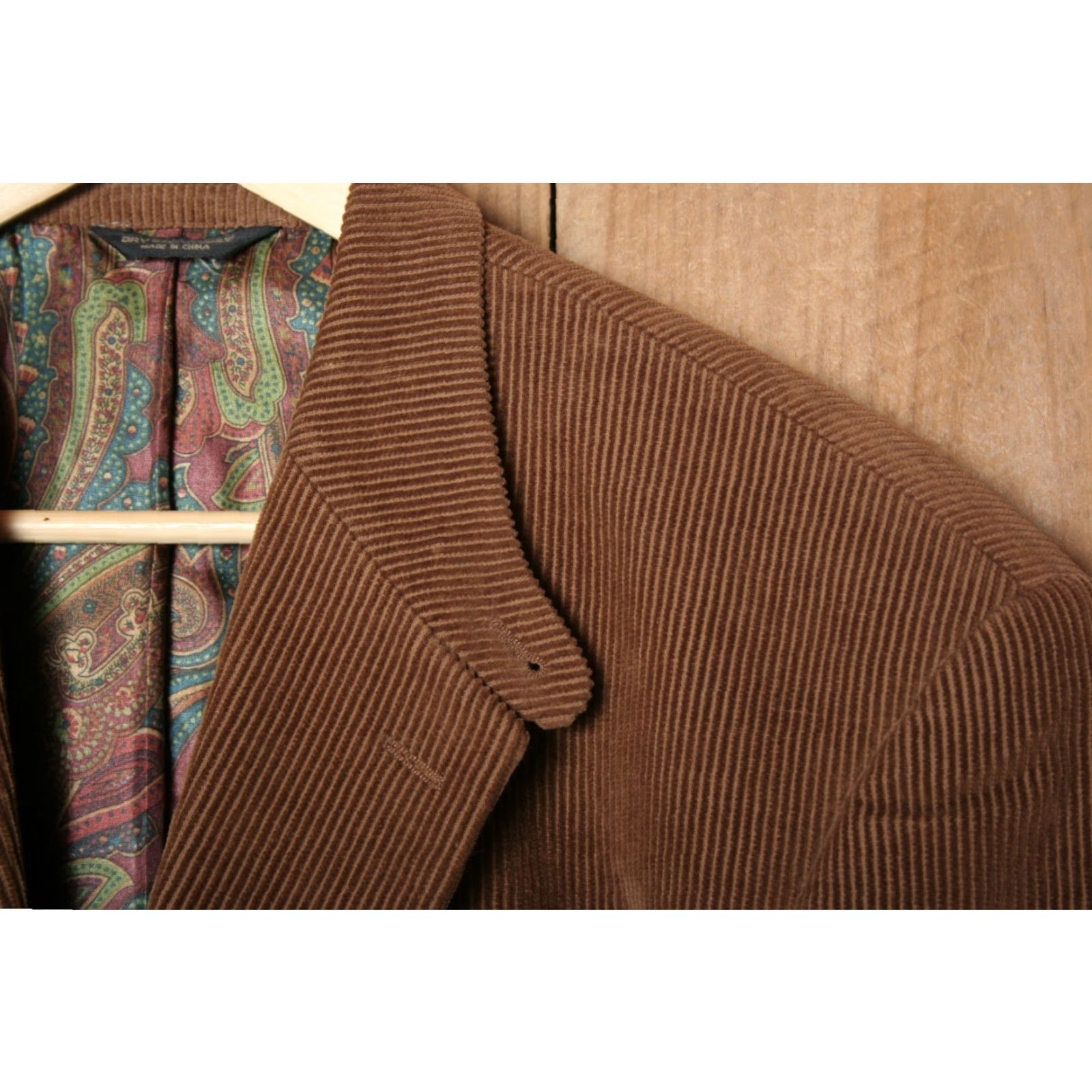 Ralph Lauren VINTAGE LRL Brown Corduroy Sport Coat W/Elbow Patches & Paisley Lining Sz. 46R Size US S / EU 44-46 / 1 - 2 Thumbnail