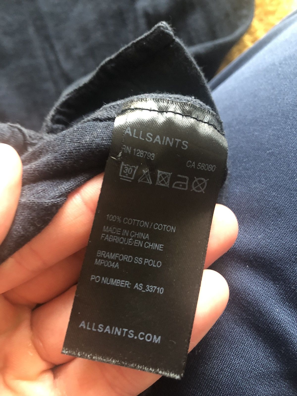 Allsaints × Vintage ALLSAINTS VINTAGE BRAMFORD QUALITY POLO SHIRT Size US XS / EU 42 / 0 - 4 Thumbnail