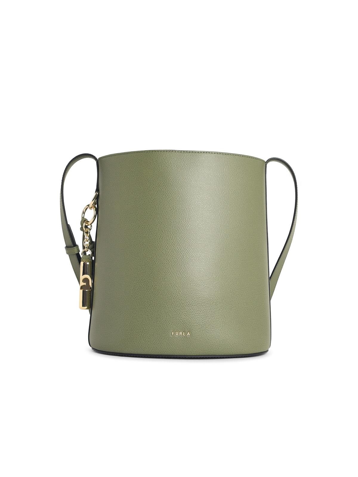 Furla FURLA Roxie' Bucket Bag In Green Leather Size ONE SIZE - 1 Thumbnail