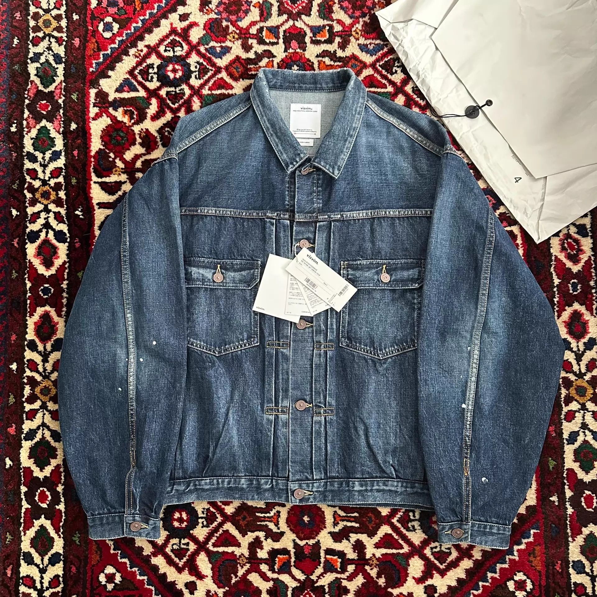 Visvim visvim 24SS 101xx D1010 Splatter Denim Jacket Size 3 Size US L / EU 52-54 / 3 - 1 Thumbnail